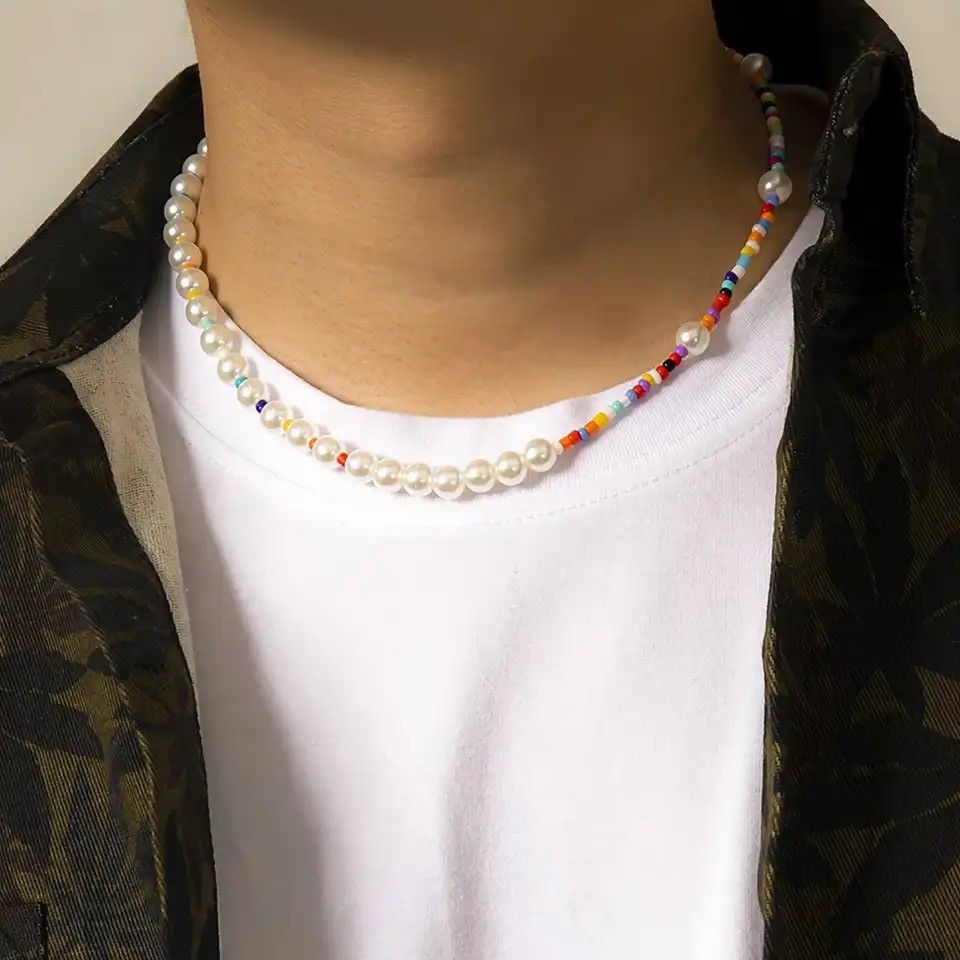 Other Beaded Short Collar Clavicle Chain Imitation Pearl Necklace Size ONE SIZE - 1 Thumbnail