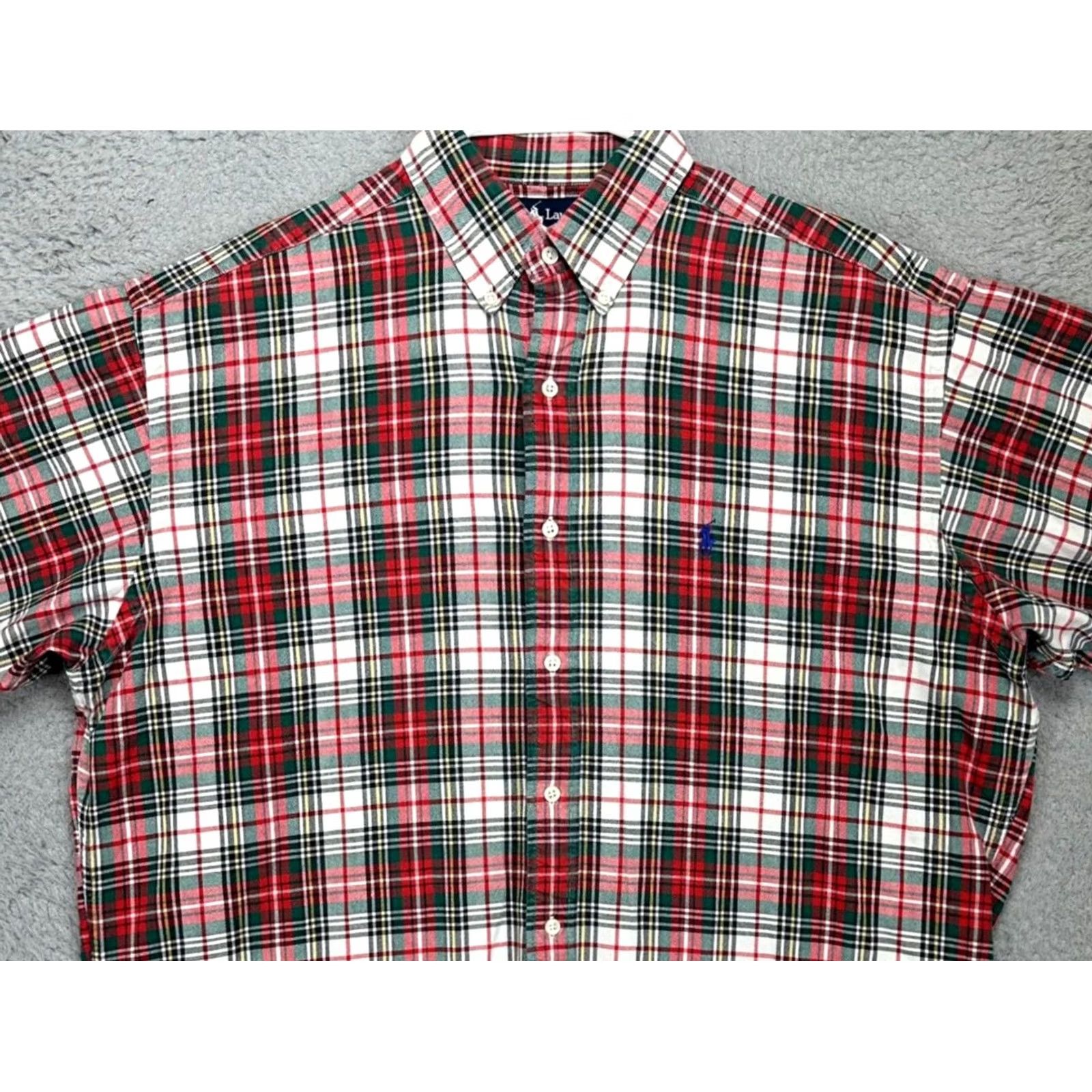 Ralph Lauren Ralph Lauren Shirt Adult Large Blaire Red Plaid Button-Down Cotton Mens Size US L / EU 52-54 / 3 - 2 Thumbnail