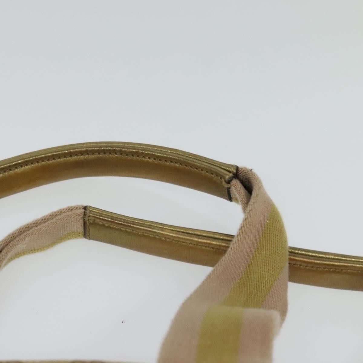 Gucci GUCCI GG Canvas Sherry Line Tote Bag Beige Pink Gold Size ONE SIZE - 8 Thumbnail