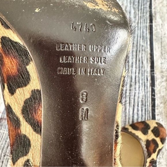 Other Vintage Franco Barbieri Leopard Print Calf Hair Women's Heel Size US 7.5 / IT 37.5 - 6 Thumbnail