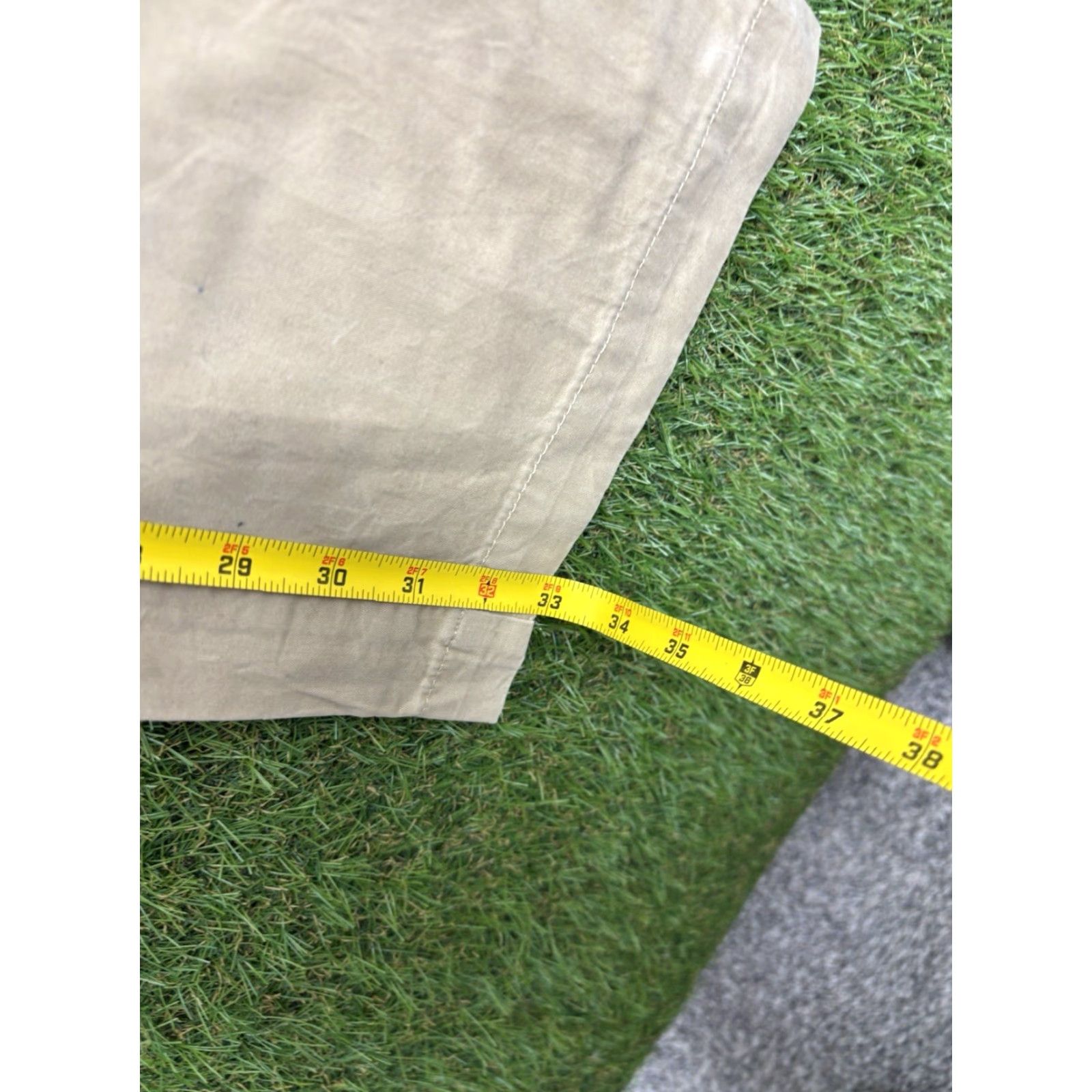 Lacoste Lacoste Slim Pants Mens 34 Beige Cotton Blend Straight Front Flat Mid Rise 33 Inseam Slim Fit Logo Dress Pants Size US 34 / EU 50 - 6 Thumbnail