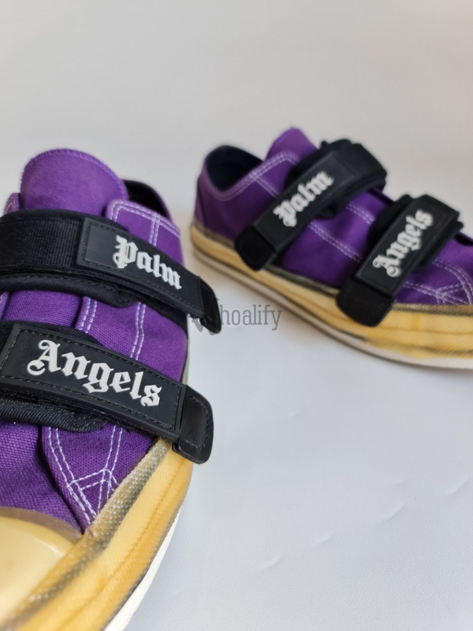 Palm Angels Palm Angels Vulcanized Purple Canvas Sneakers Size US 10 / EU 43 - 4 Thumbnail