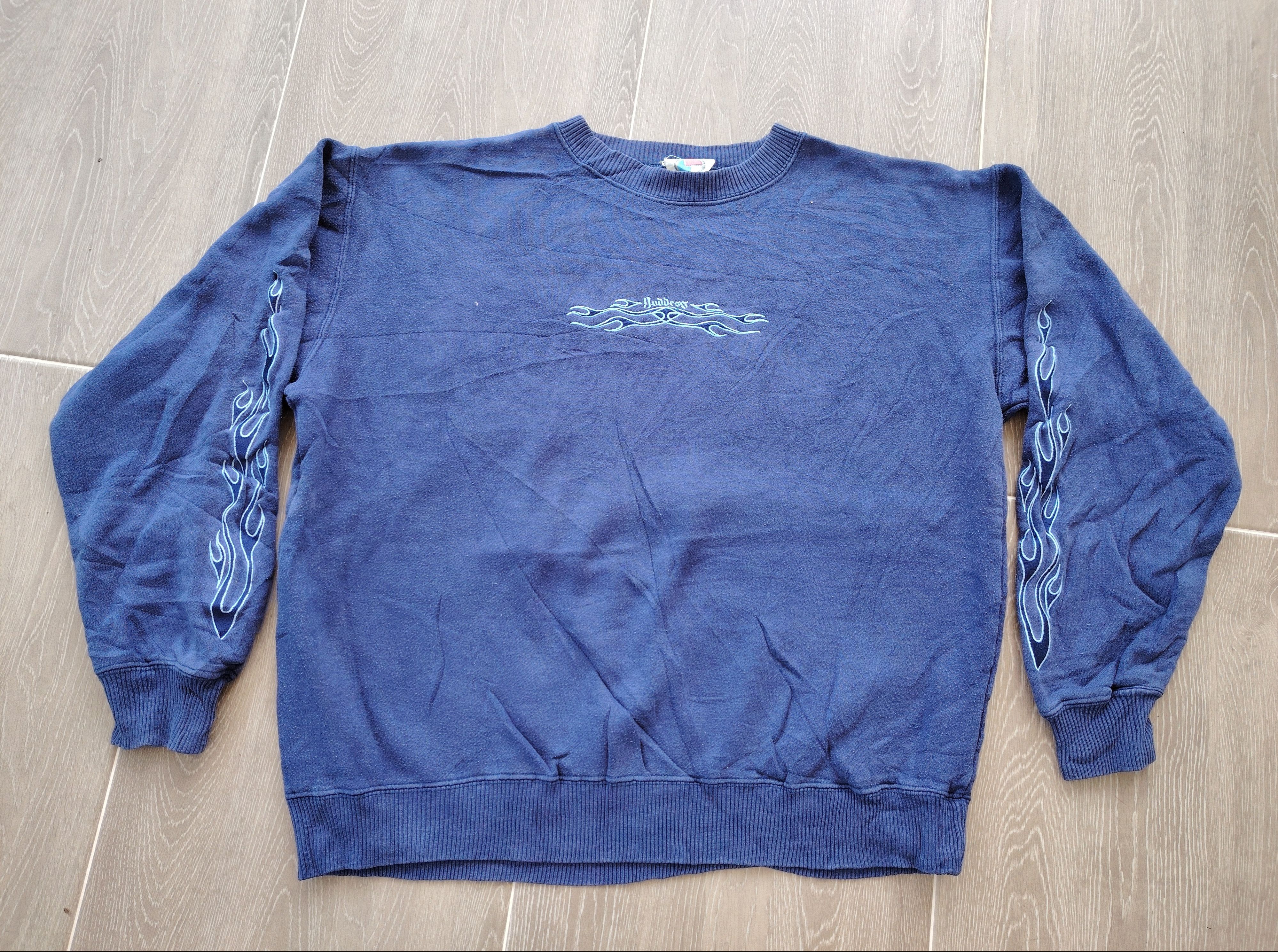 Japanese Brand × Vintage Vintage Goddess Flame Emboidered Hellstar Style Sweatshirt Size US M / EU 48-50 / 2 - 1 Thumbnail