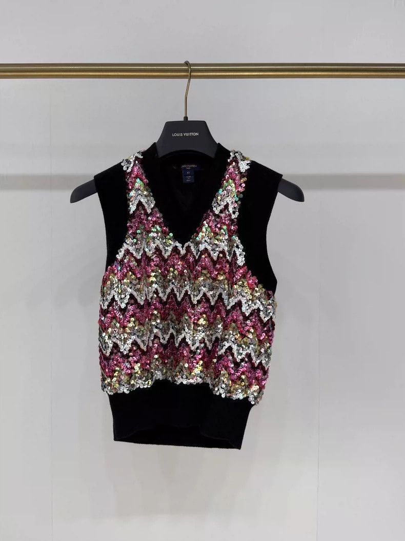 Louis Vuitton exquisite lv sequined knit vest for women-dmc Size US XS / EU 42 / 0 - 1 Thumbnail