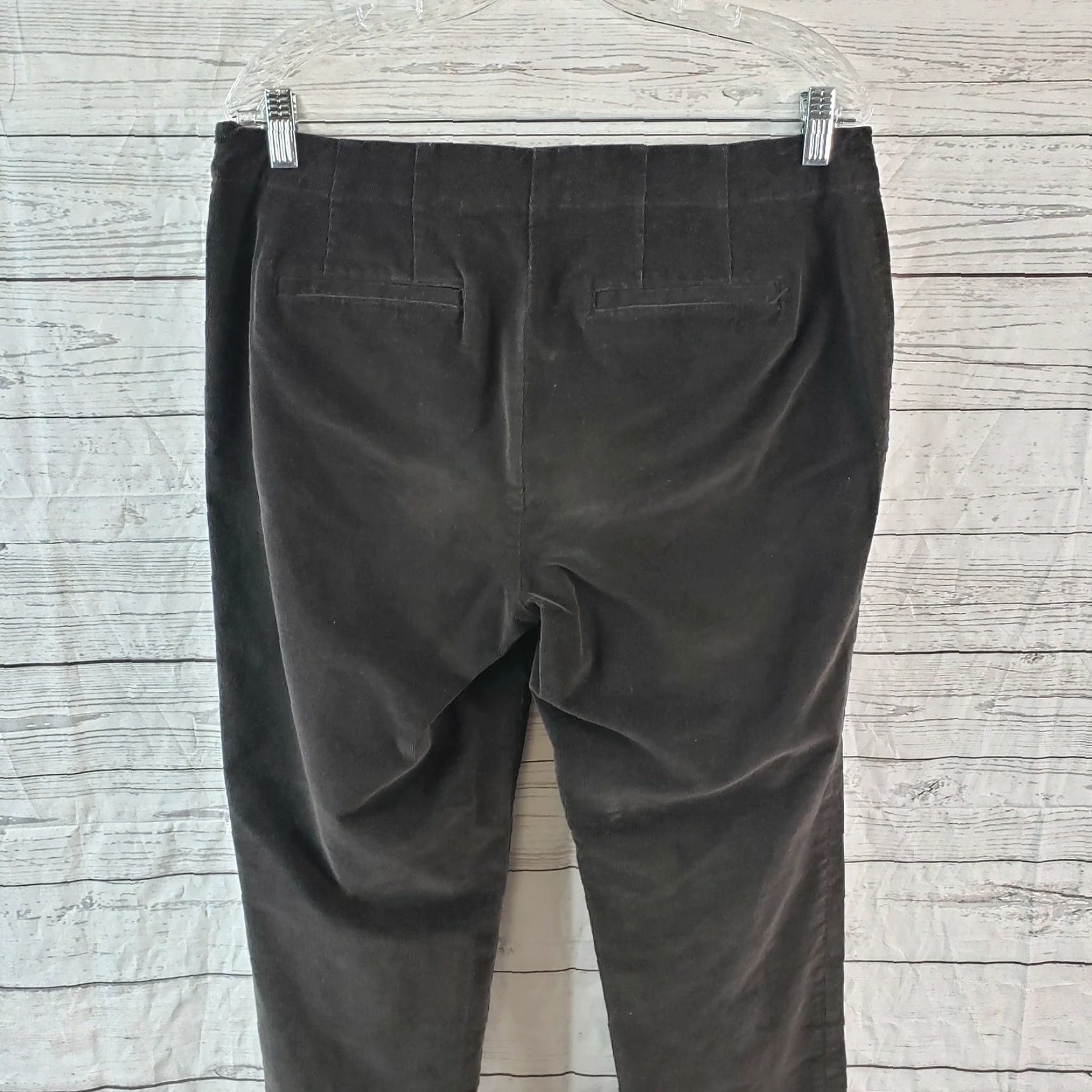 J. Jill J Jill Womens Corduroy Pants Sz 12 Gray Mid Rise Side Zip Cotton Blend Pants Women 12 Gray Corduroy Vintage No Size 34" / US 12 / IT 48 - 5 Thumbnail
