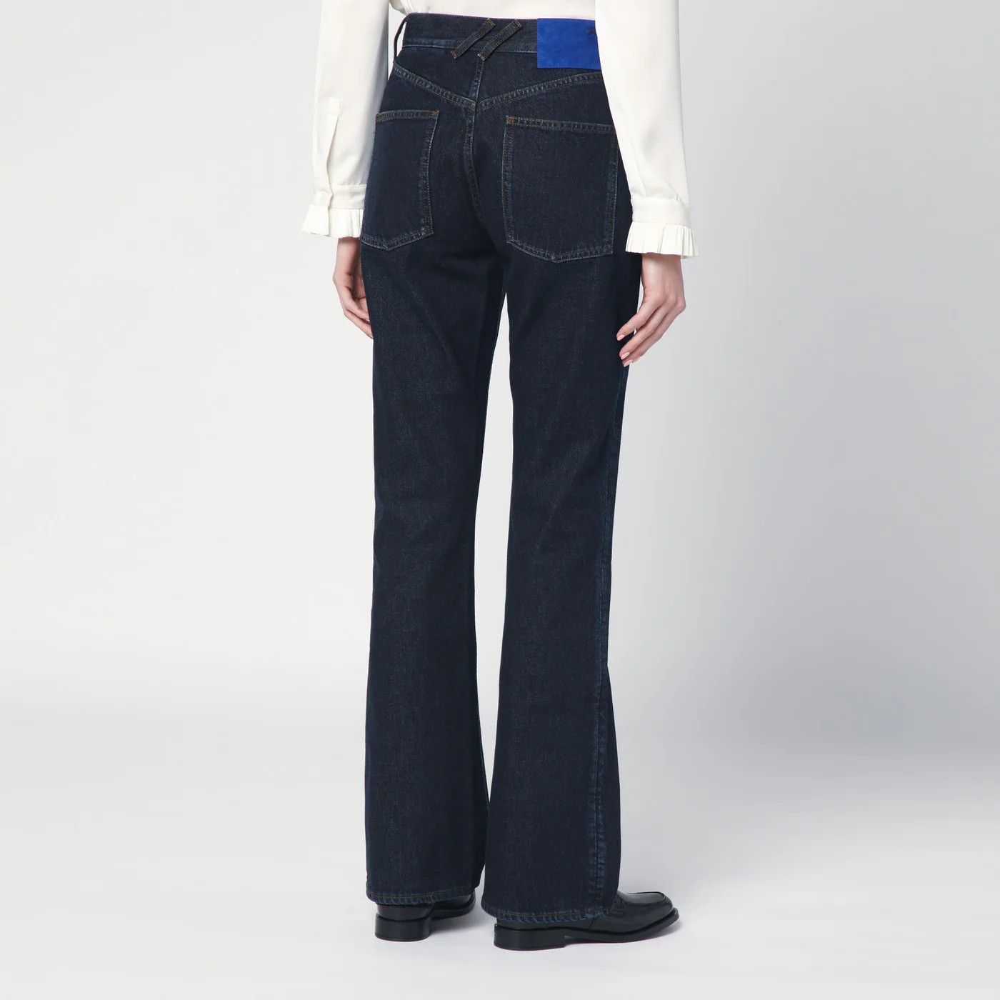Burberry o1d2blof0426 Flared Jeans in Dark Blue Size 28" / US 6 / IT 42 - 3 Thumbnail