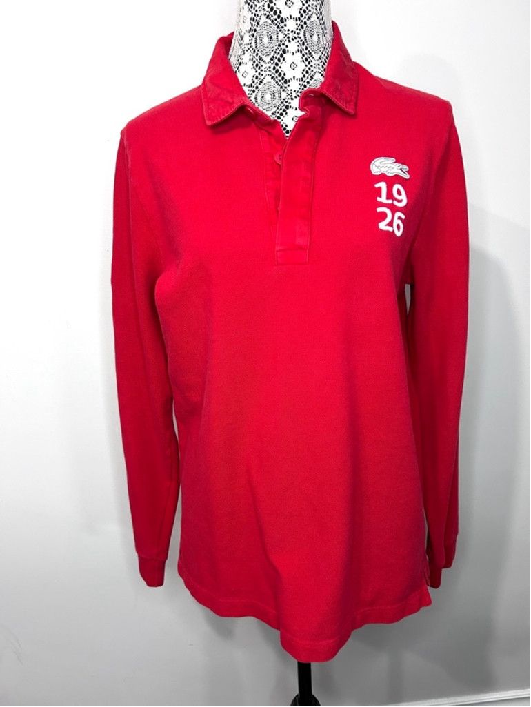 Lacoste Men's Lacoste Red Long Sleeve Polo Shirt Size L Size US L / EU 52-54 / 3 - 1 Thumbnail