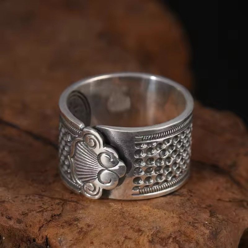 Jewelry Vintage Retro Auspicious Cloud Resizeable Ring Size ONE SIZE - 1 Thumbnail