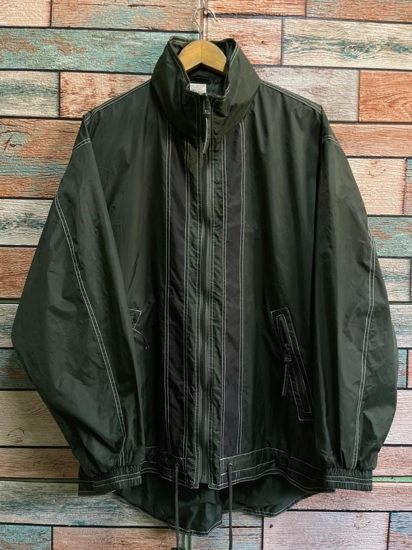 Vintage VTG 90s Olive Green Contrast Stitch Nylon Jacket Free Size Size US L / EU 52-54 / 3 - 1 Thumbnail