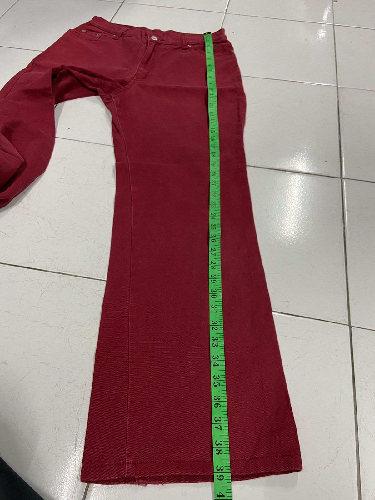 Japanese Brand MELLOWBOB INPRESSIONIST FASHION RED JEANS Size US 28 / EU 44 - 14 Thumbnail