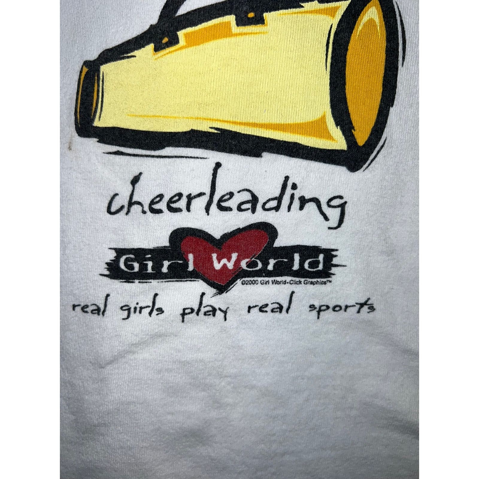 Vintage Vintage Girl World Shirt Peace Love Cheerleading Tee XL Size US XL / EU 56 / 4 - 4 Thumbnail