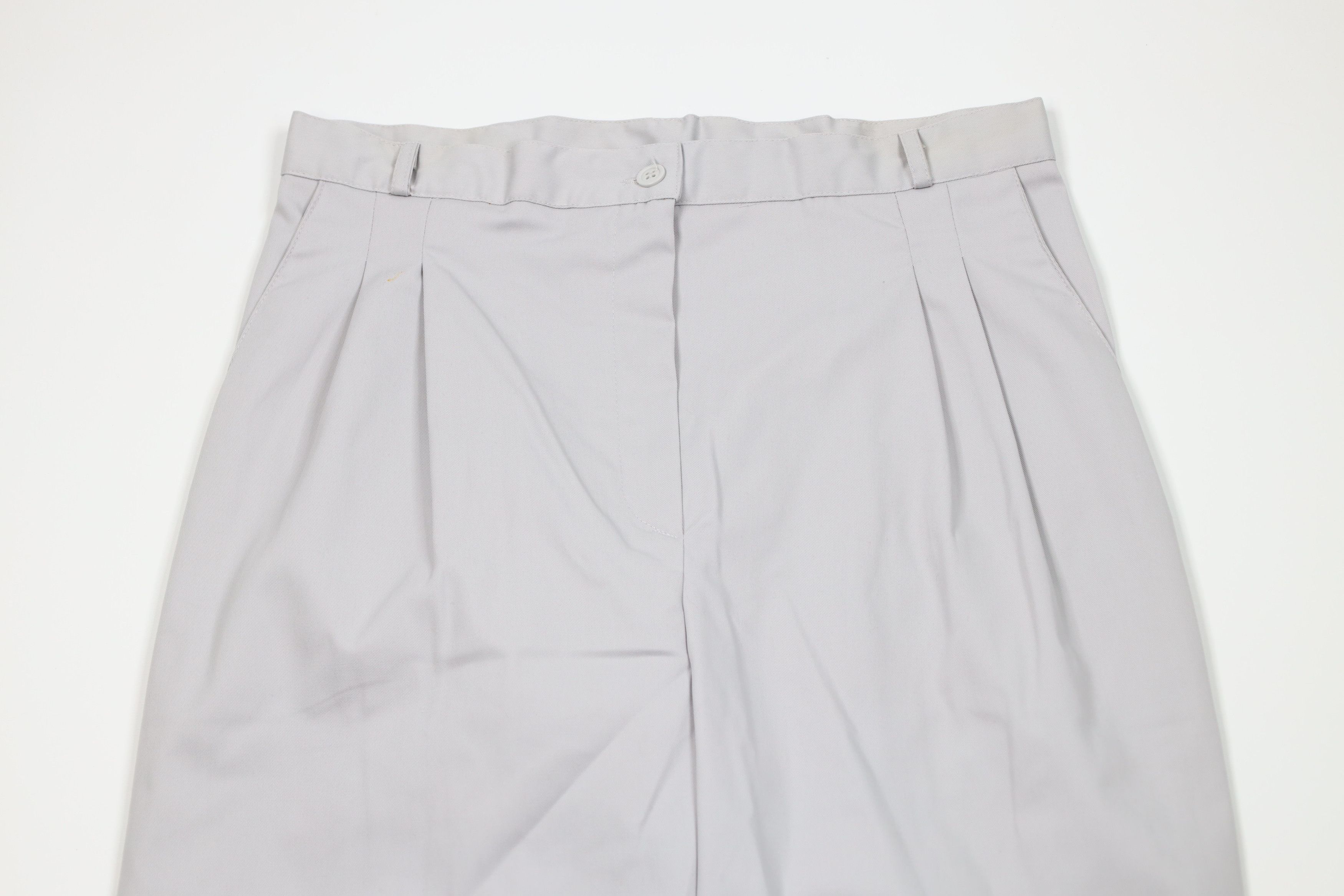 Vintage Vintage 80s 90s Mid Mod Hollywood Regency Pleated Pants Gray Size 38" / US 16 / IT 52 - 2 Thumbnail