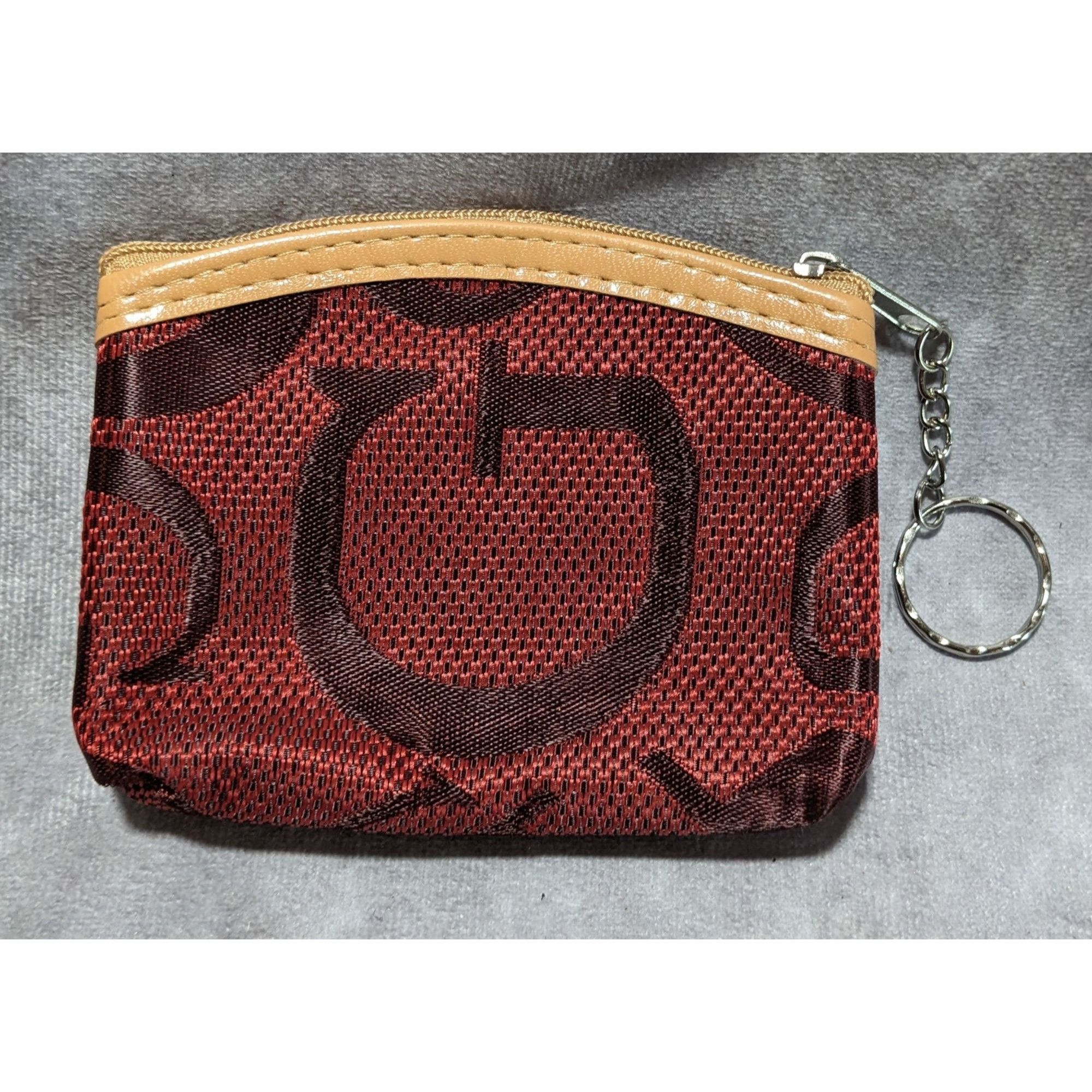 Guess Guess Red Zipper Pouch Size ONE SIZE - 3 Thumbnail