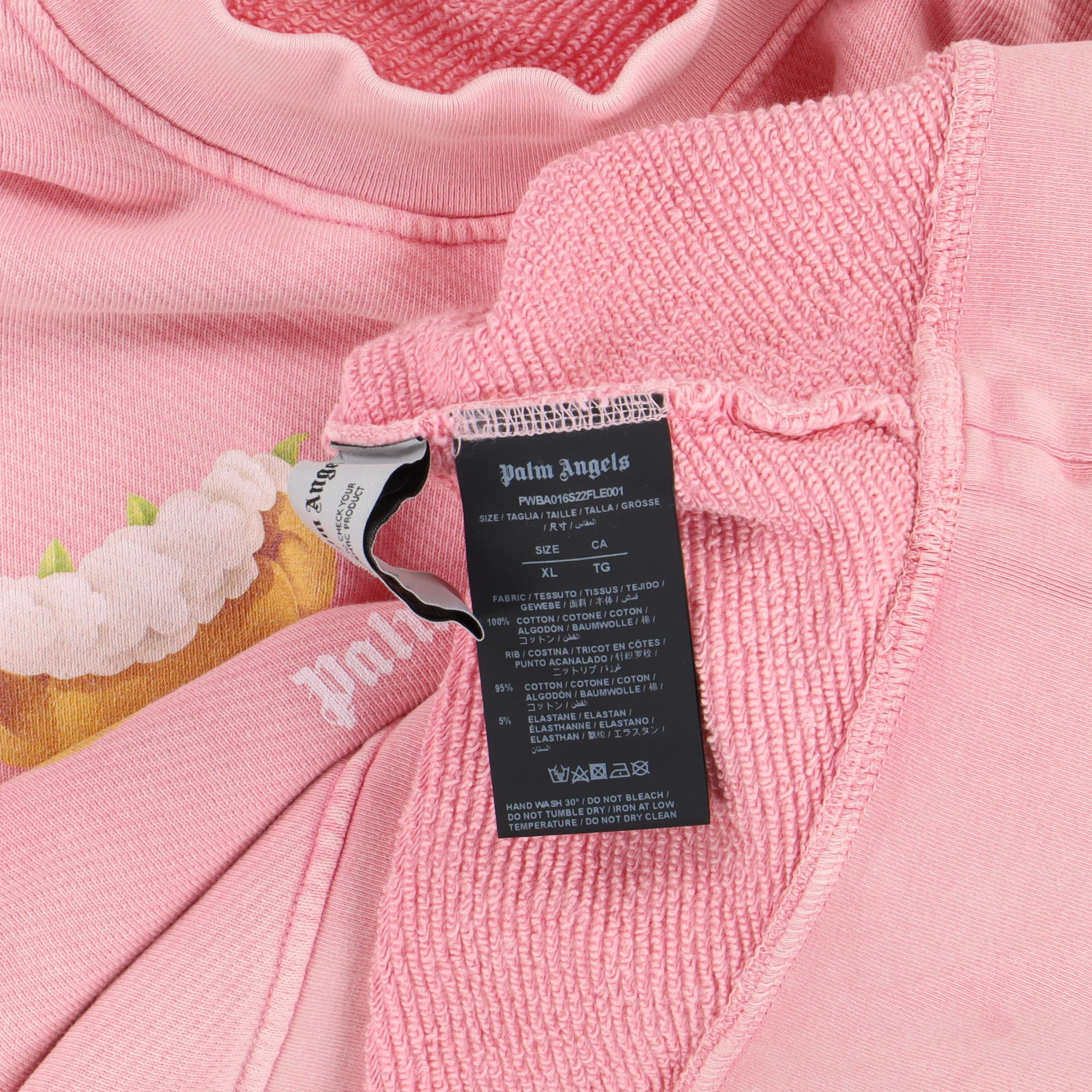 Palm Angels Pink Dancing Bears Logo Mock Neck Sweatshirt Size XL / US 12-14 / IT 48-50 - 6 Thumbnail