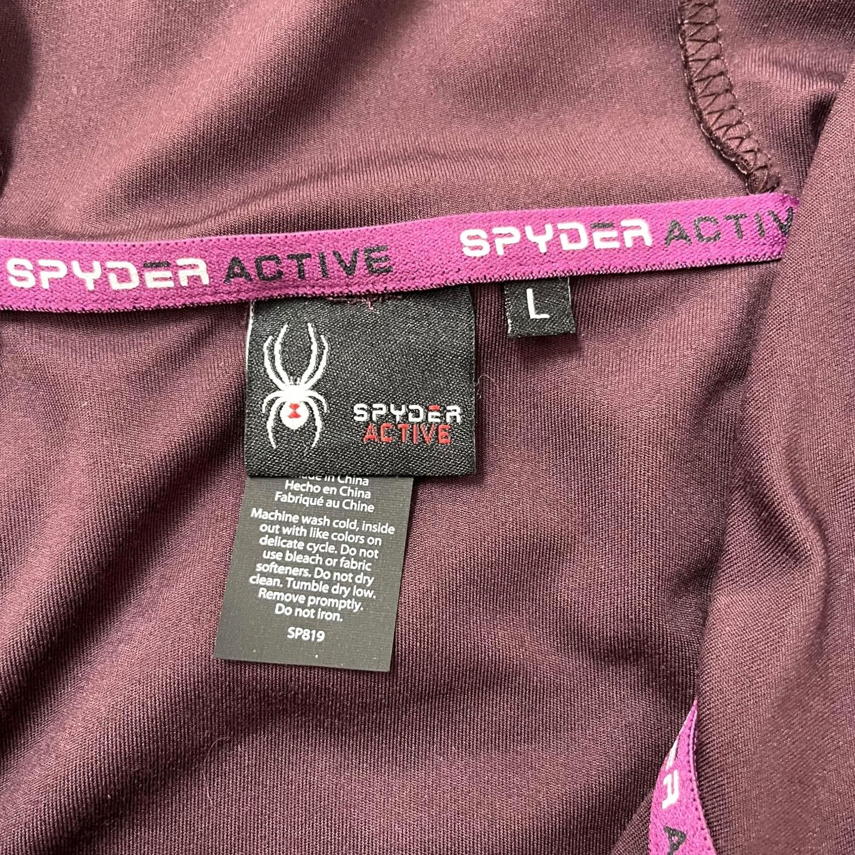 Spyder Spyder Active Jacket Womens Large Purple Hooded Softshell Full Zip Lightweight Size L / US 10 / IT 46 - 4 Thumbnail