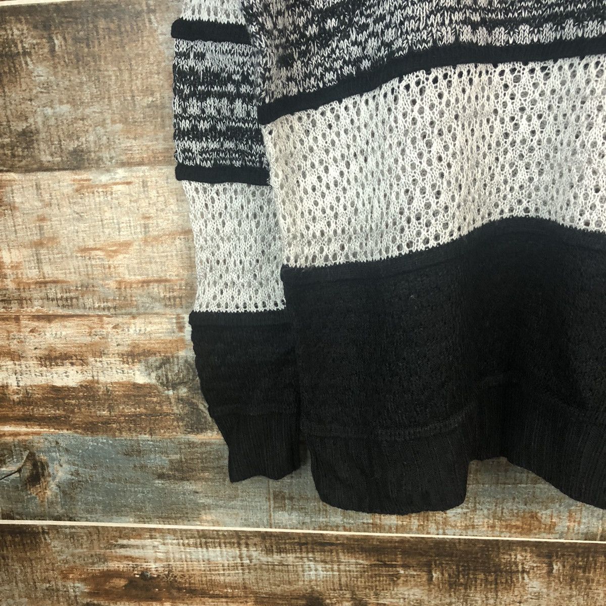Vintage Bvet 21 Stripe Black Knitwear #A1463 Size US S / EU 44-46 / 1 - 7 Thumbnail