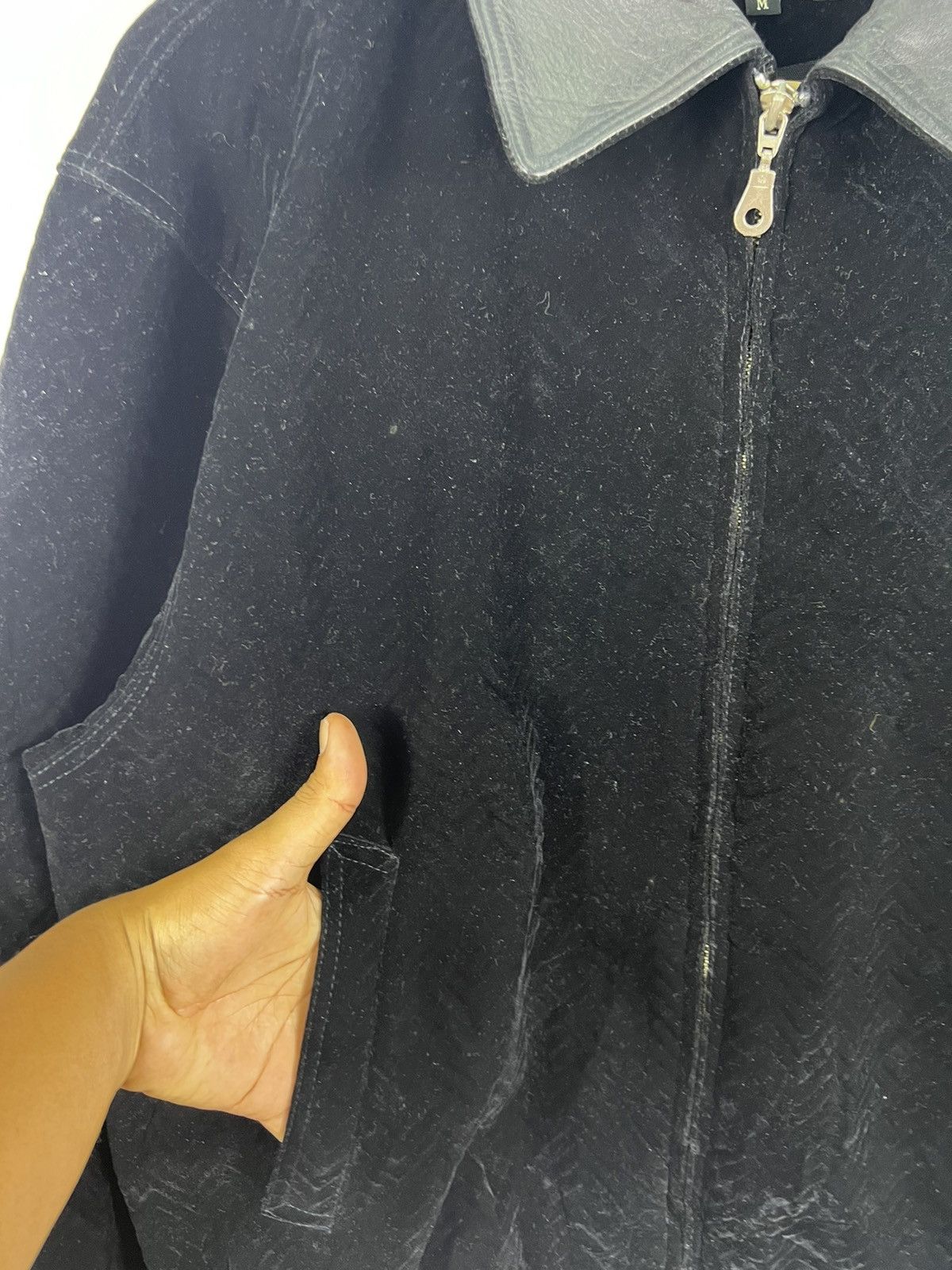 Japanese Brand 🔥 Y YOYOGI JAPANESE VELVET HERRINGBONE BOMBER JACKET - M Size US M / EU 48-50 / 2 - 4 Thumbnail