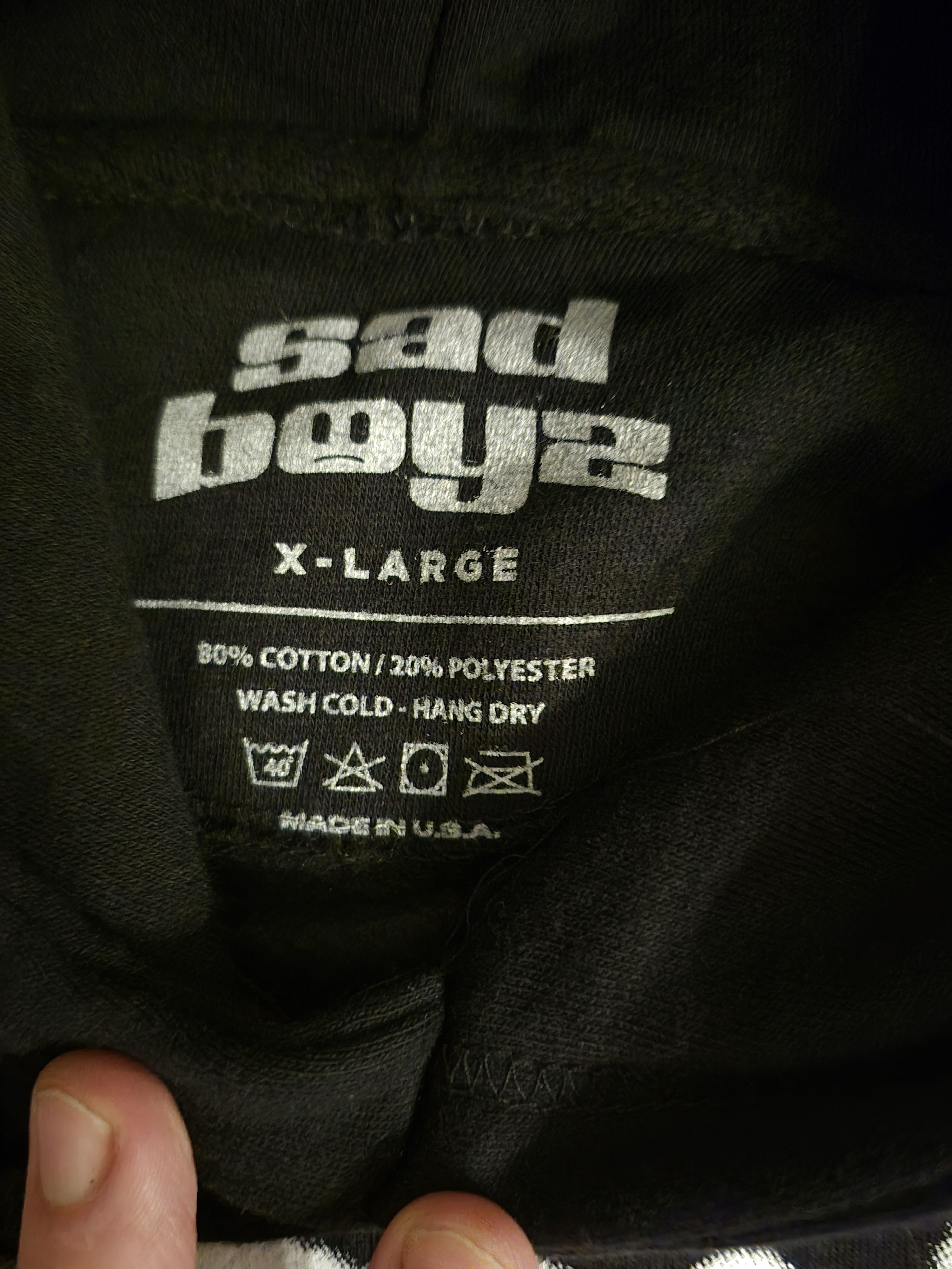 Sad Boys Sad Boys Black Hoodie Size XL Size US XL / EU 56 / 4 - 2 Thumbnail
