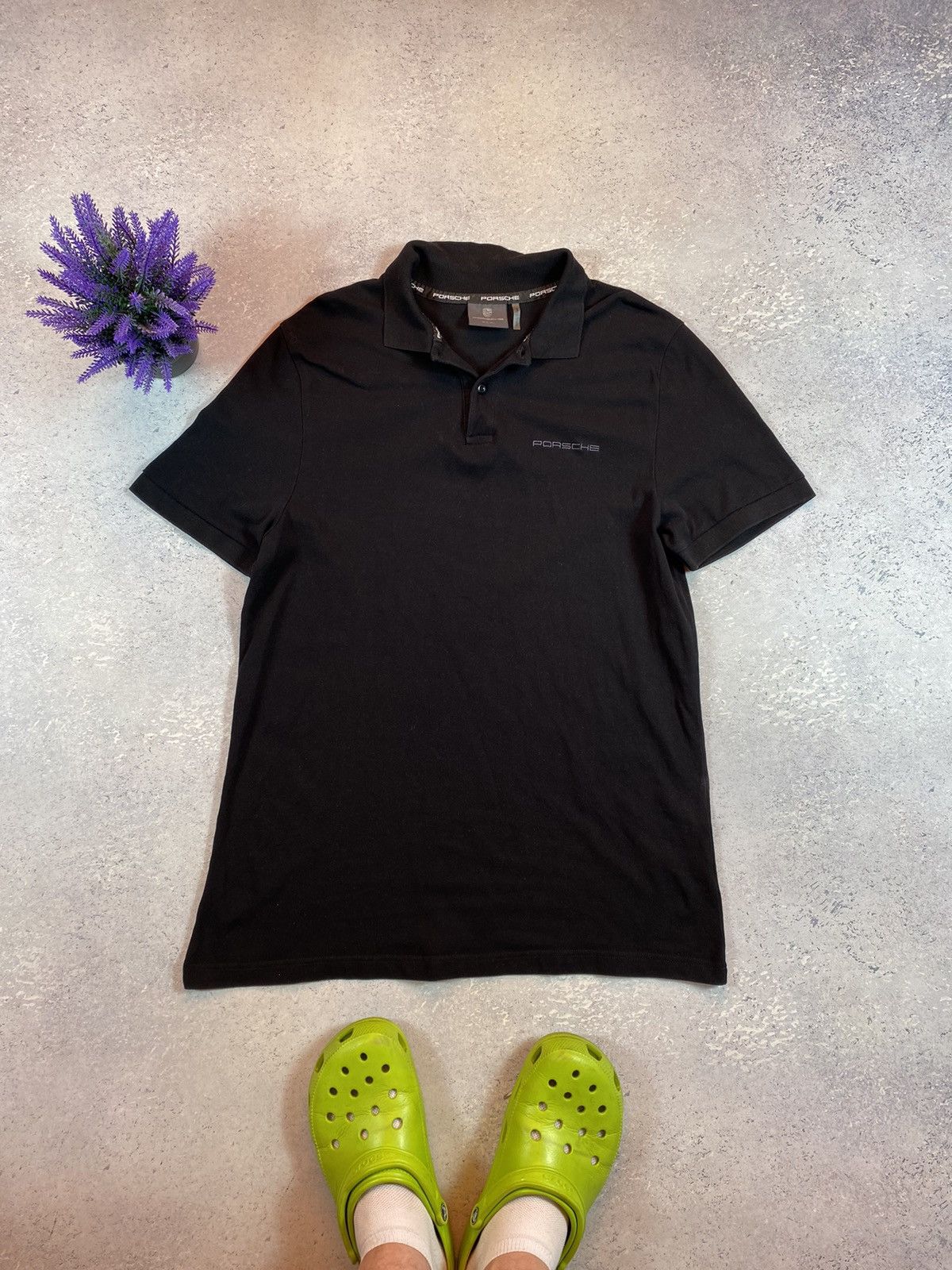 Designer × Porsche Design Porsche Design Men’s Black Polo Shirt Size Large Size US L / EU 52-54 / 3 - 2 Thumbnail