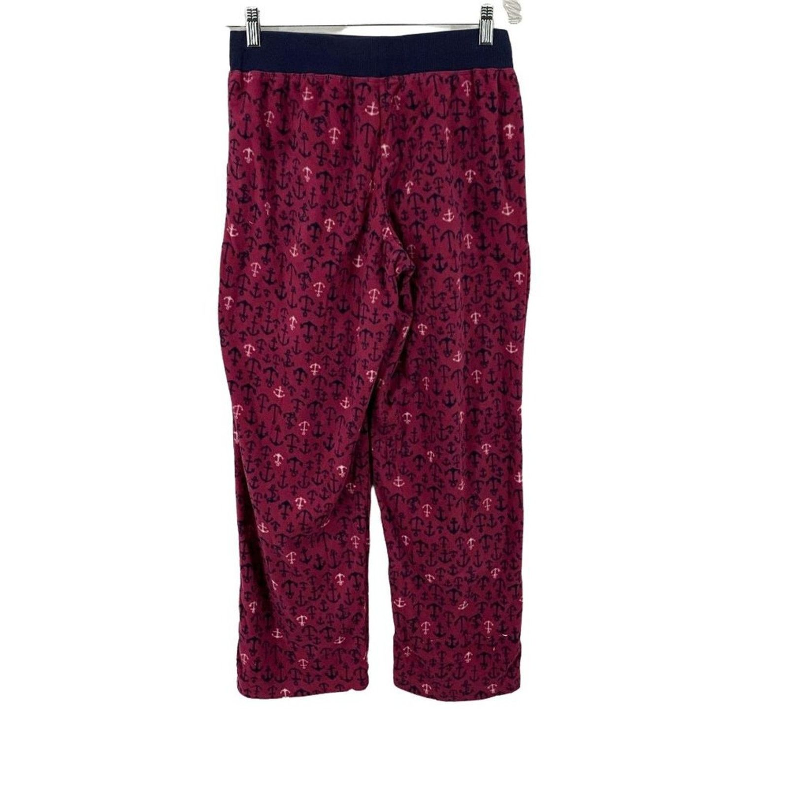 Nautica Nautica Womens Navy Anchor Print Fleece Pajama Set Medium Size ONE SIZE - 8 Thumbnail