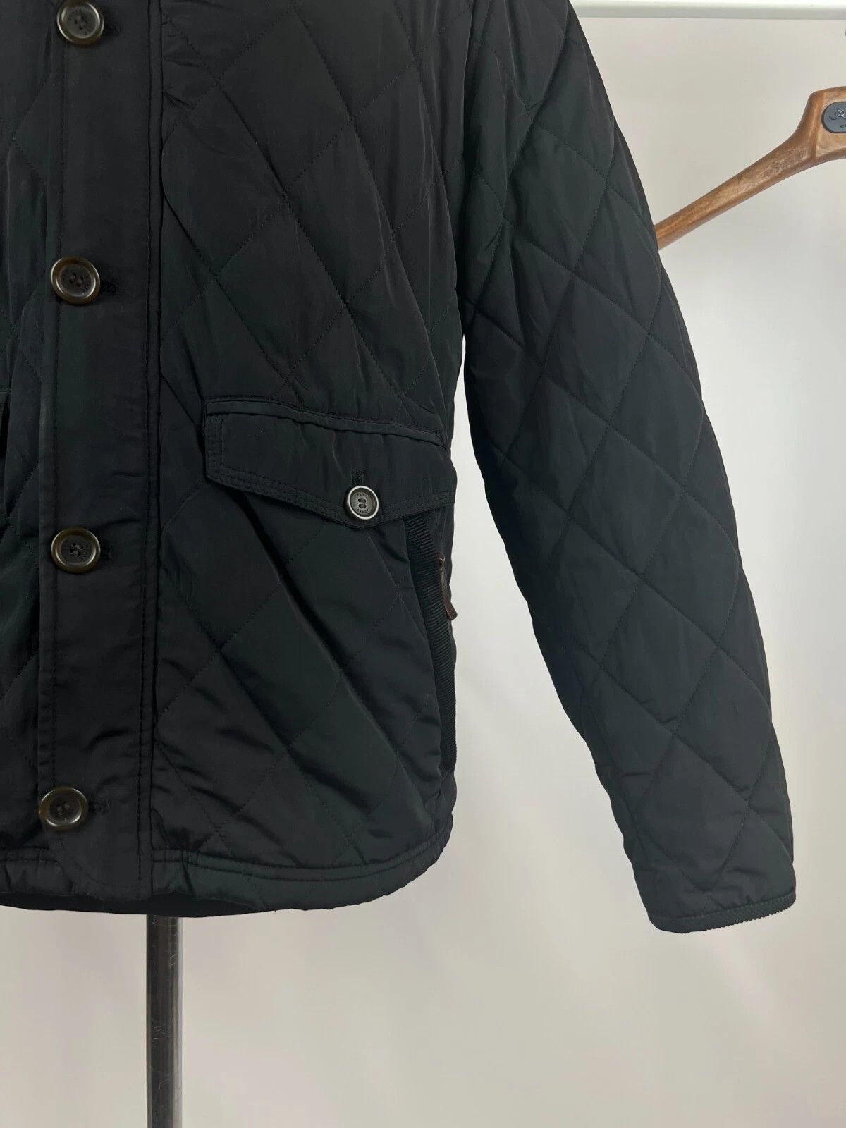 Ted Baker Ted Baker London Men's Black Corduroy Collar Quilted Jacket Size US L / EU 52-54 / 3 - 4 Thumbnail