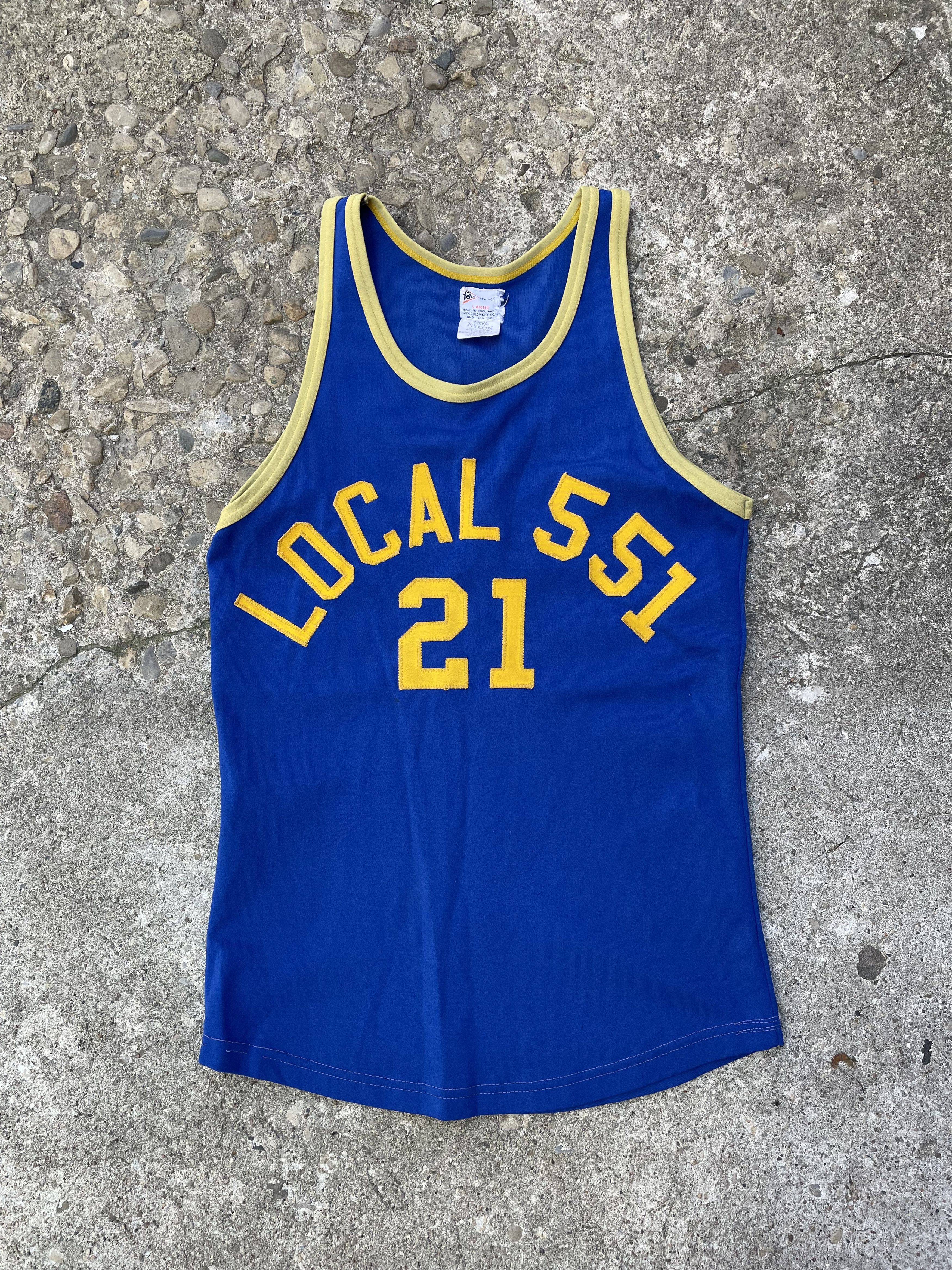 True Vintage 1960's Local 551 #21 Basketball Jersey