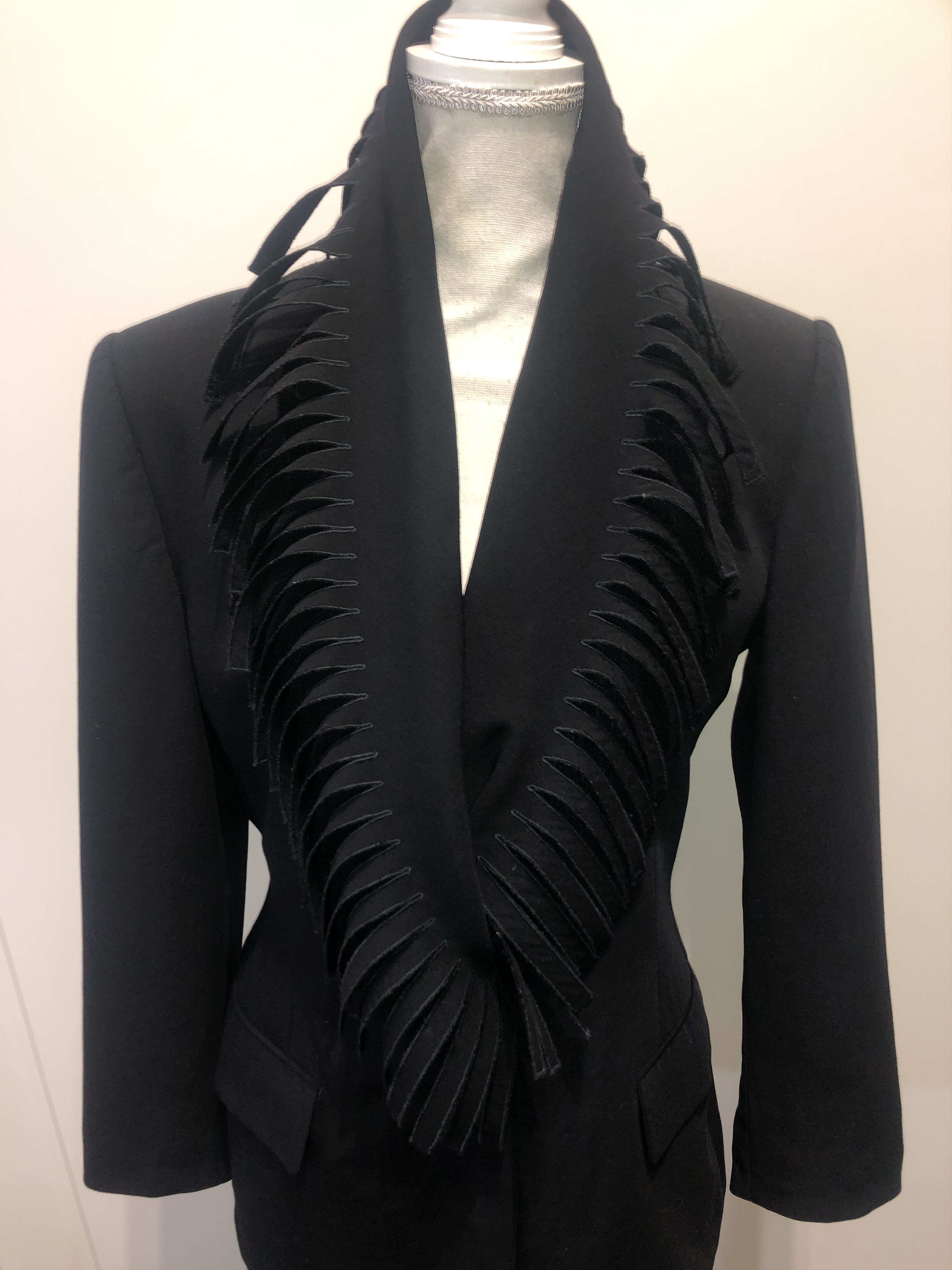 Jean Paul Gaultier 1989 Tassels Collar Shaped Jacket Size M / US 6-8 / IT 42-44 - 16 Thumbnail