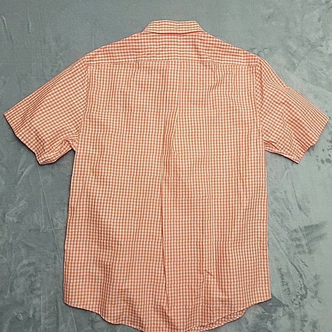 Vintage VINTAGE L.L. Bean Shirt Mens M Orange Gingham Plaid 100% Cotton Traditional Button-Up Casual Men Size US M / EU 48-50 / 2 - 5 Thumbnail
