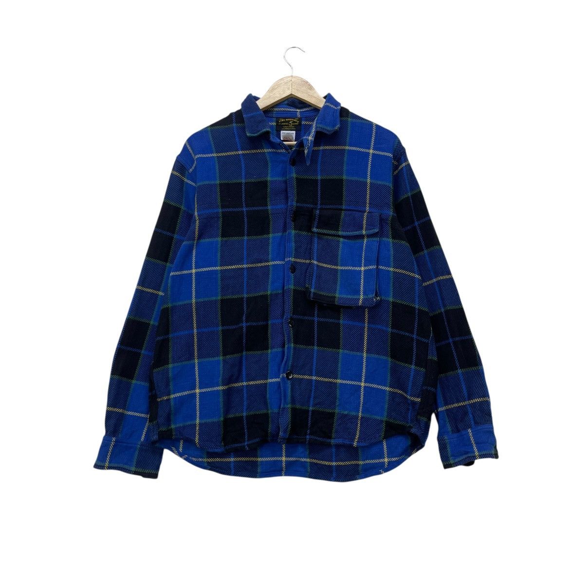 FiveBrother 💥Vintage Five Brother Checked Flannel Single Pocket Jacket Size US M / EU 48-50 / 2 - 1 Thumbnail
