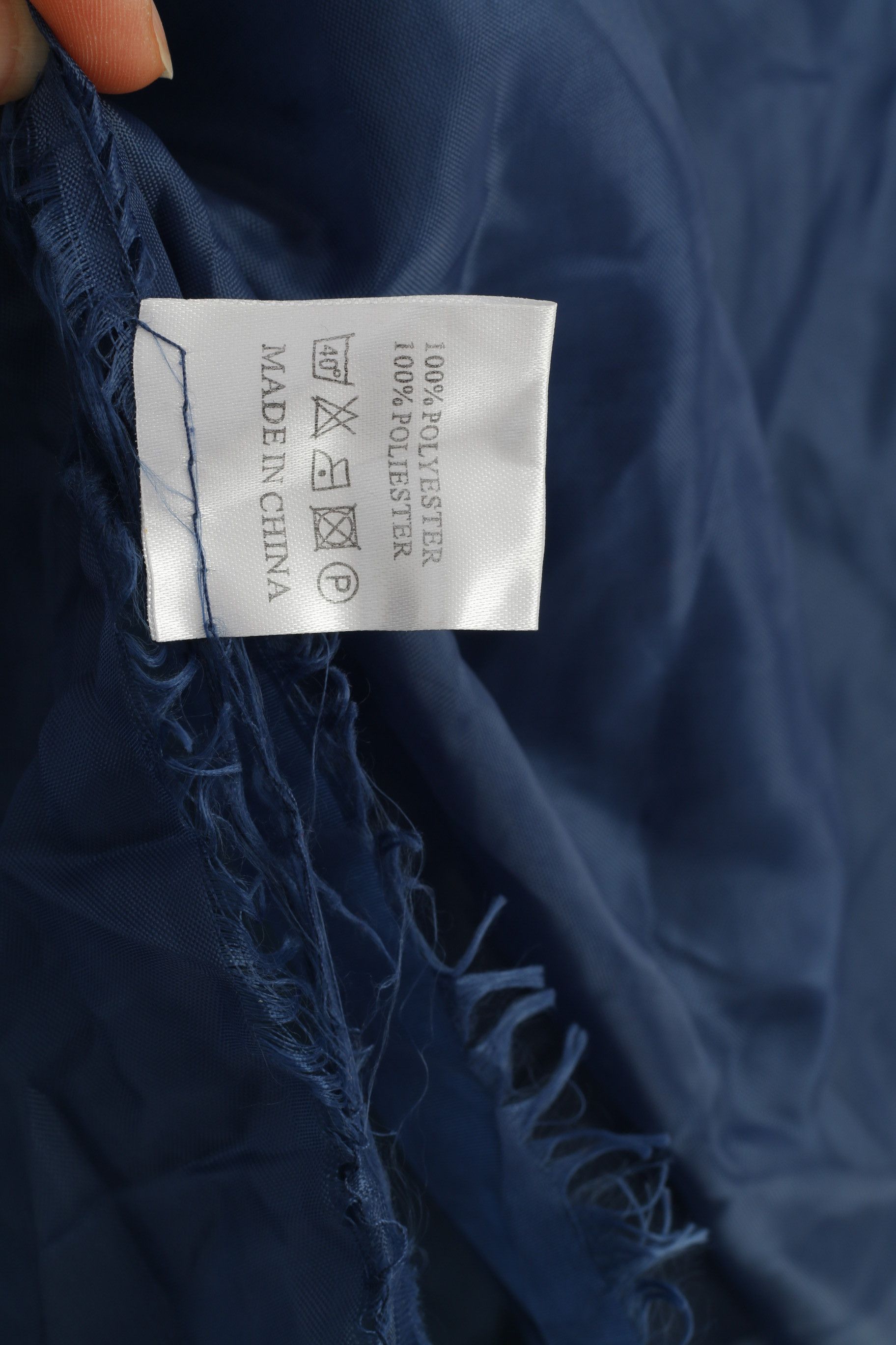 Vintage Sherpa Women 42 L Jacket Navy Full Zipper Hood Pockets 10718 Size M / US 6-8 / IT 42-44 - 7 Thumbnail