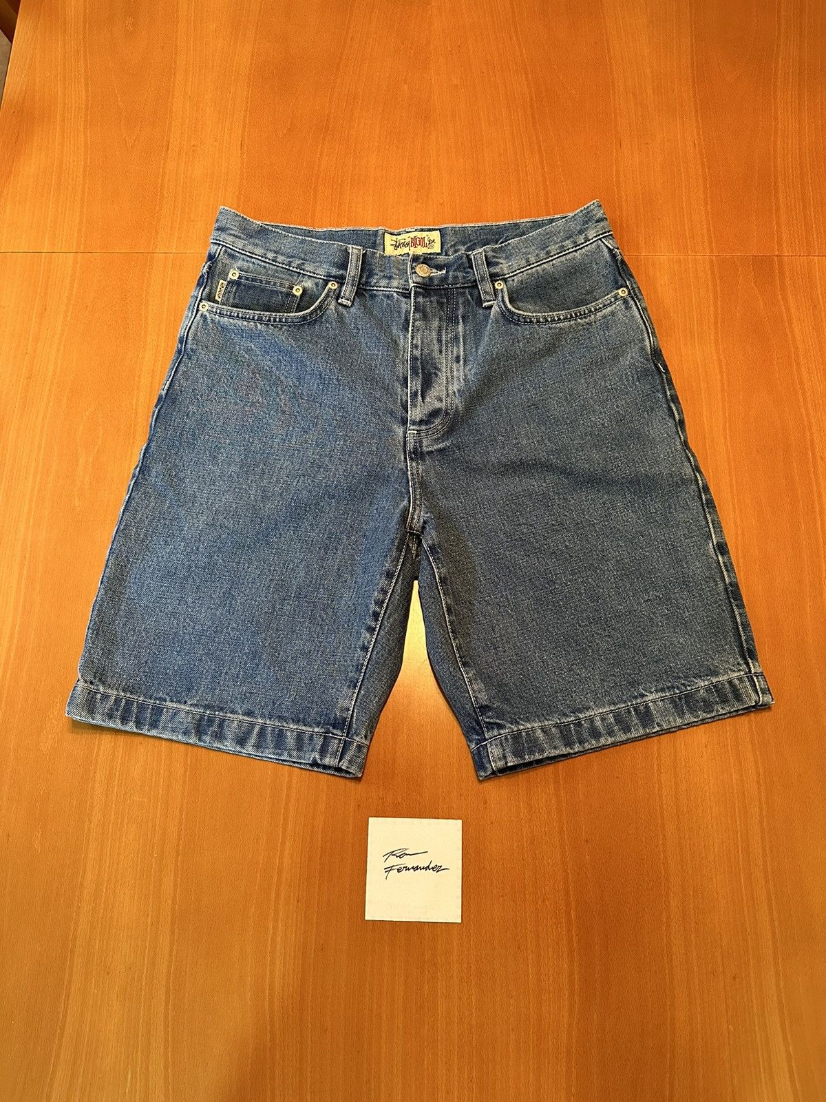 Image of Stussy Big Ol Denim Short Washed Blue 2022, Men's (Size 30)