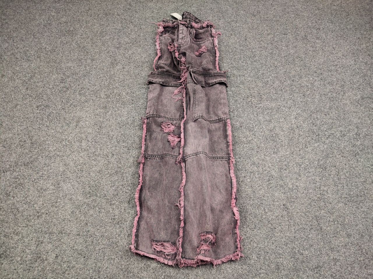 Japanese Brand Vintage Japan Denim flare frayed edge cargo jeans Y2K Style Size US 29 - 2 Thumbnail