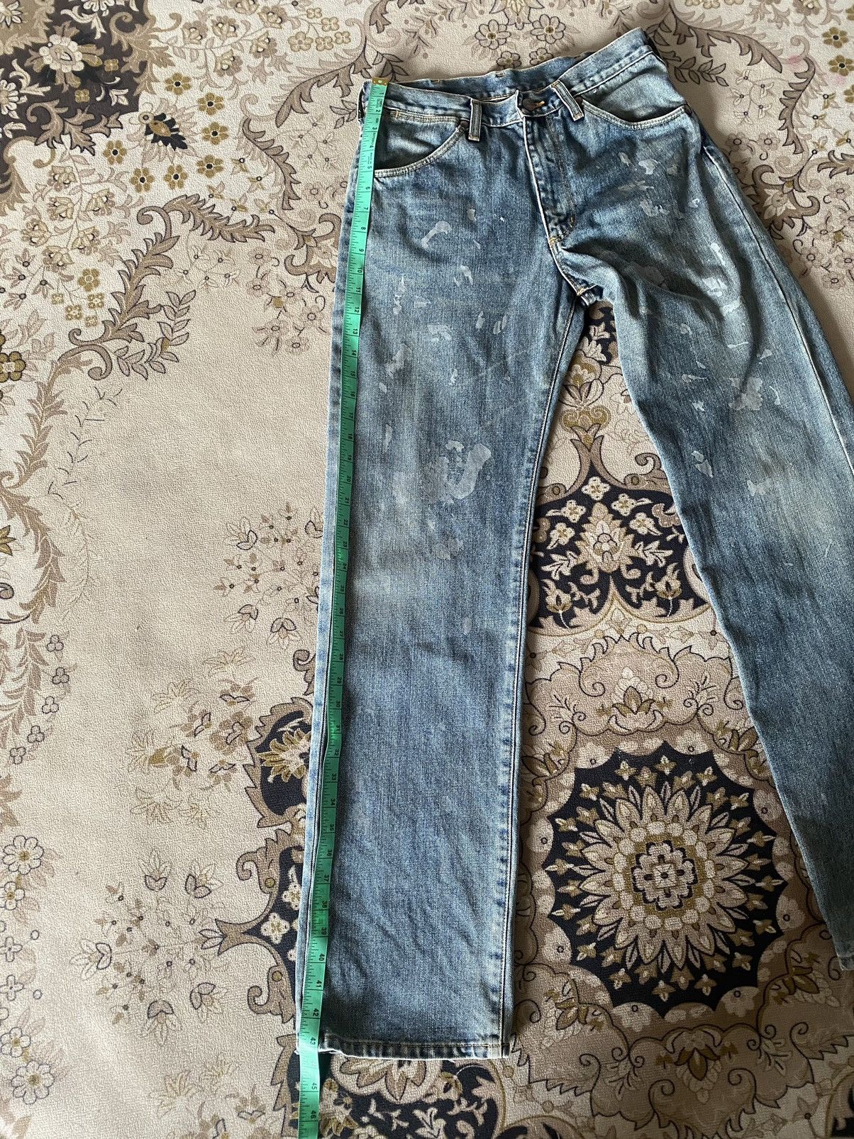Vintage Vintage Wrangler Distressed Paint Style Denim Size US 29 - 16 Thumbnail
