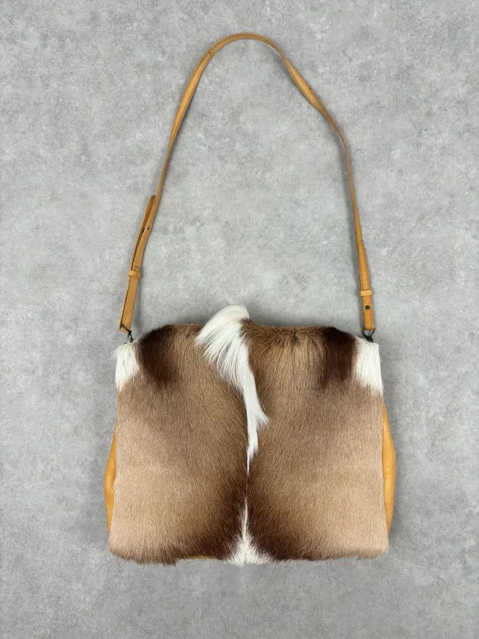 Dries Van Noten SS2015 Dries Van Noten Fur Beige Leather Shoulder Bag Size ONE SIZE - 1 Thumbnail