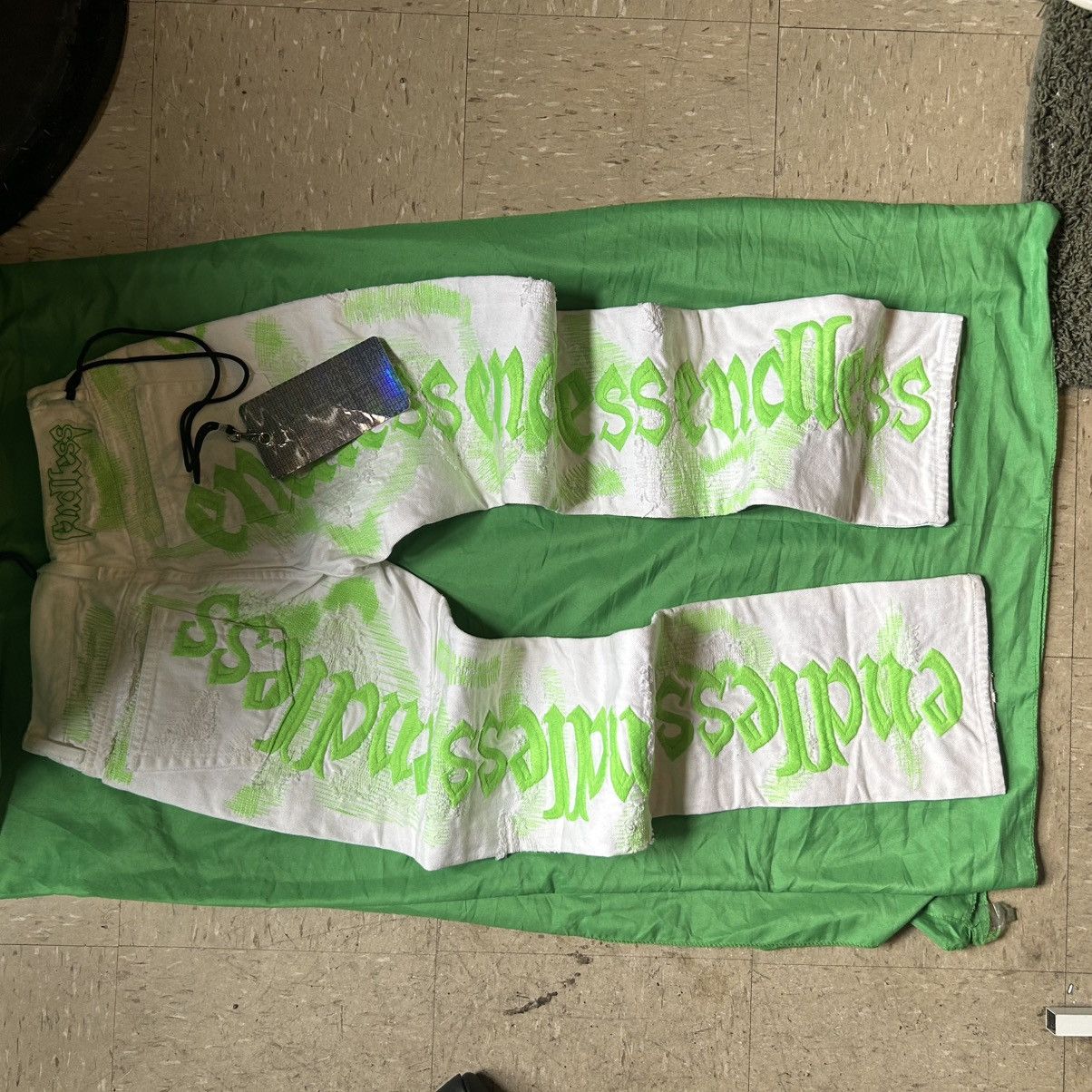 Endless Endless DENIM WHITE/GREEN Size US 28 / EU 44 - 3 Thumbnail