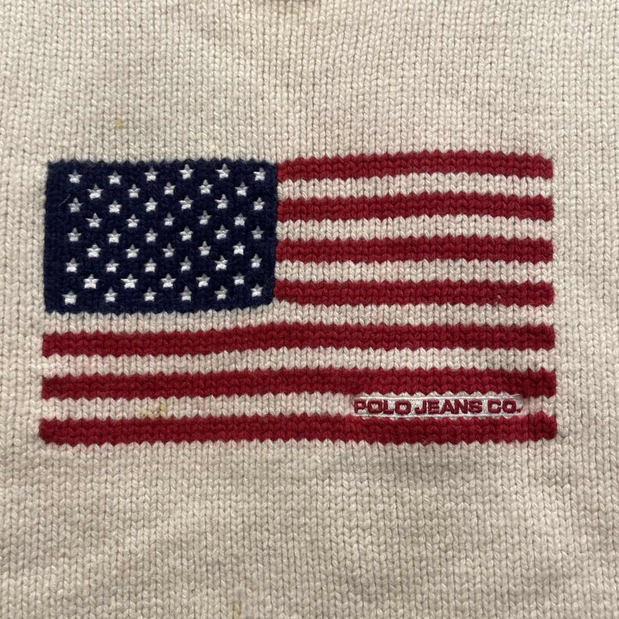 Polo Ralph Lauren × Vintage Polo Ralph Lauren American Flag Sweater Size US XL / EU 56 / 4 - 5 Thumbnail