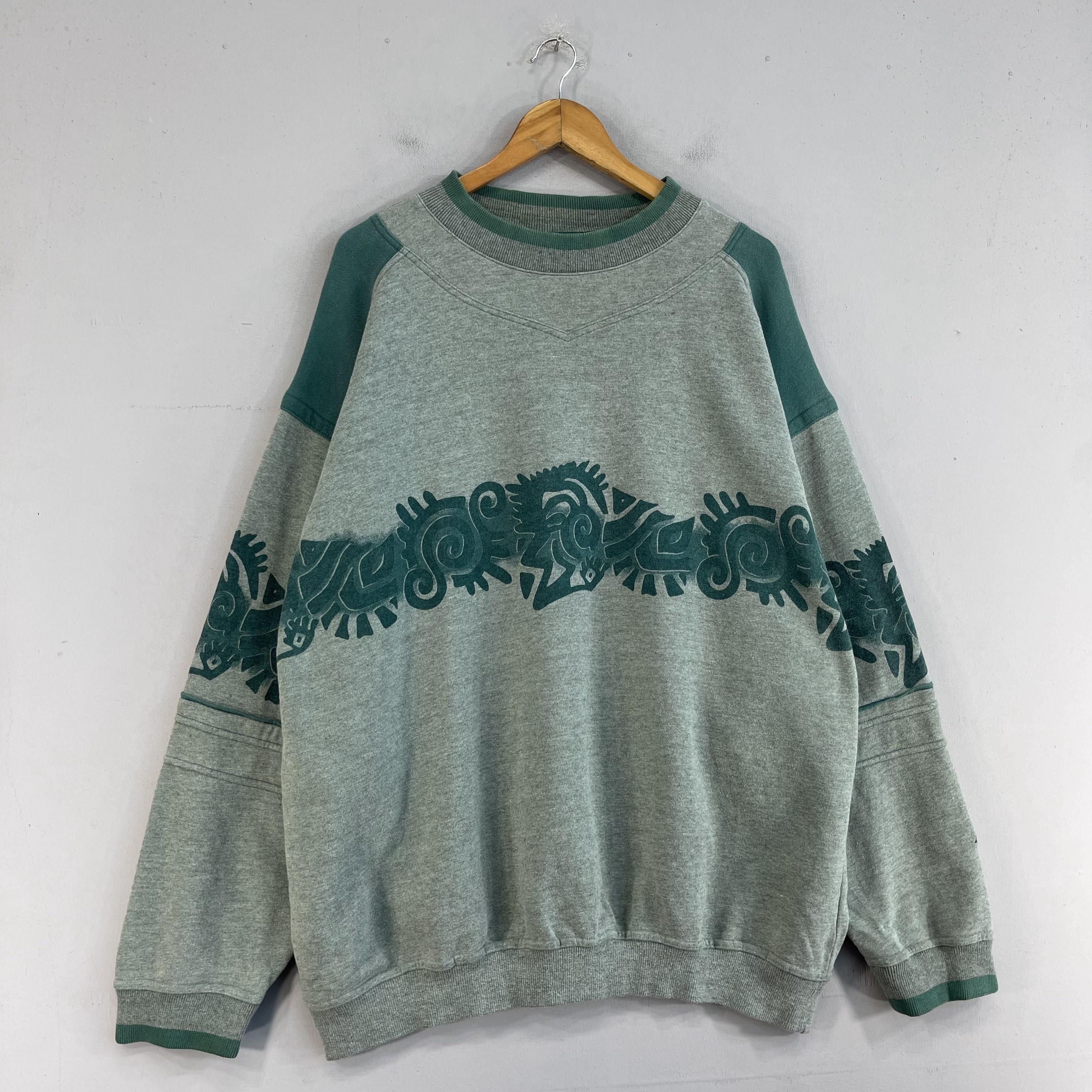 Le Coq Sportif × Vintage Vintage LE COQ SPORTIF Tribal Tattoo Style Stripe Sweatshirt Size US L / EU 52-54 / 3 - 3 Thumbnail