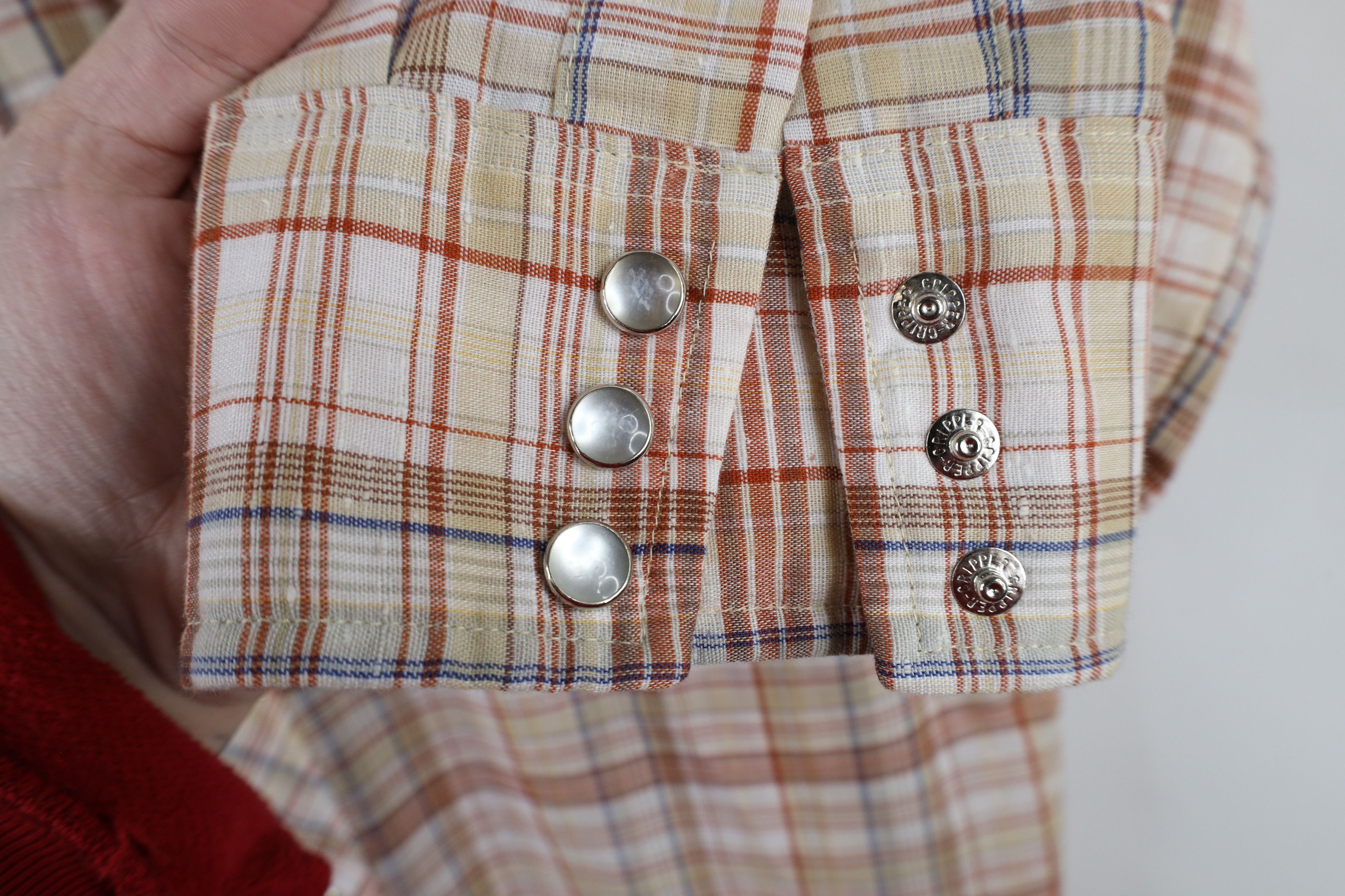 Lee × Vintage Vintage 70s Lee Western Collared Shirt Rainbow Plaid USA Size US M / EU 48-50 / 2 - 4 Thumbnail