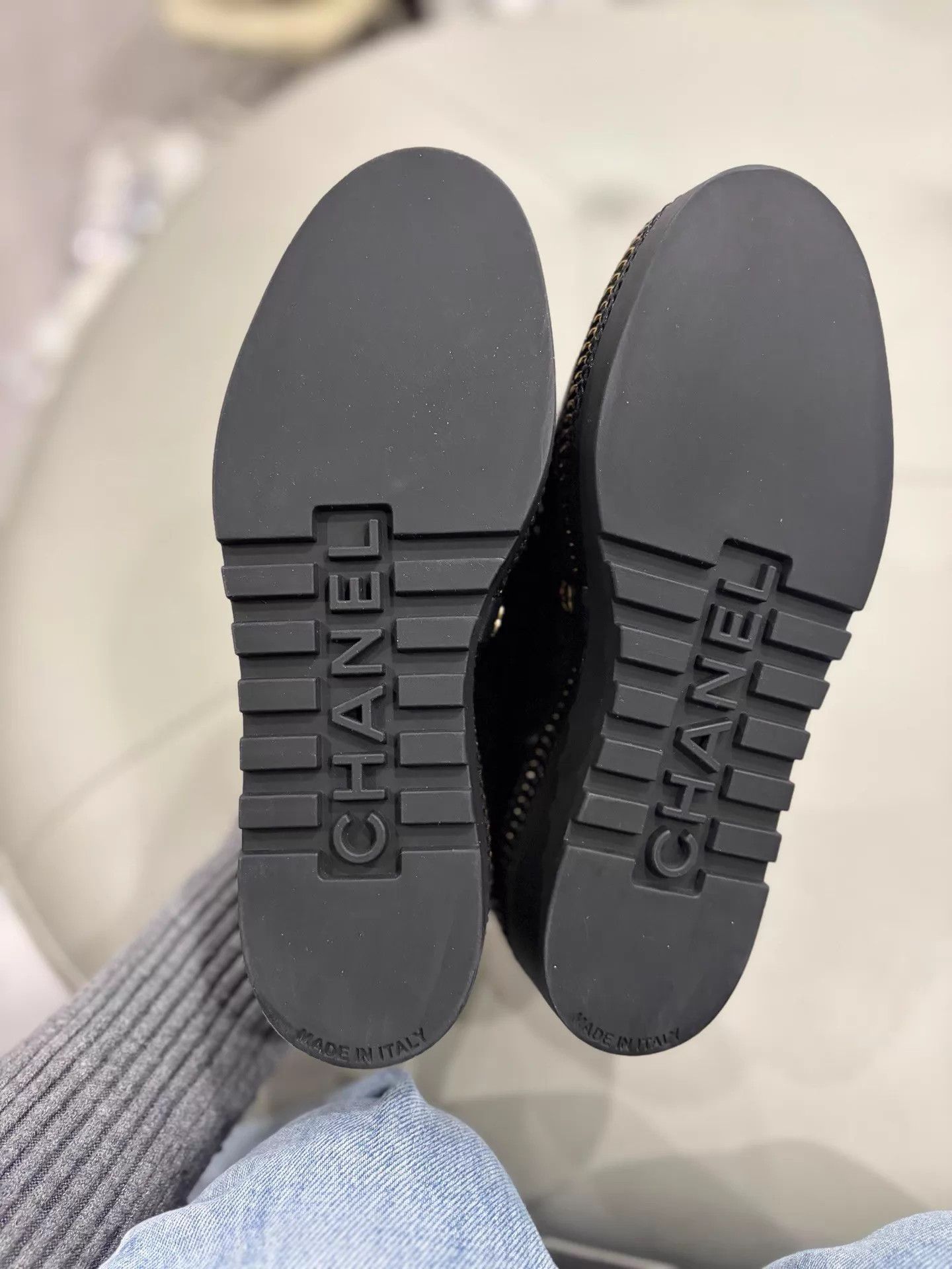Chanel Chanel black leather platform loafer 99 new 37.5 Size US 7 / IT 37 - 3 Thumbnail