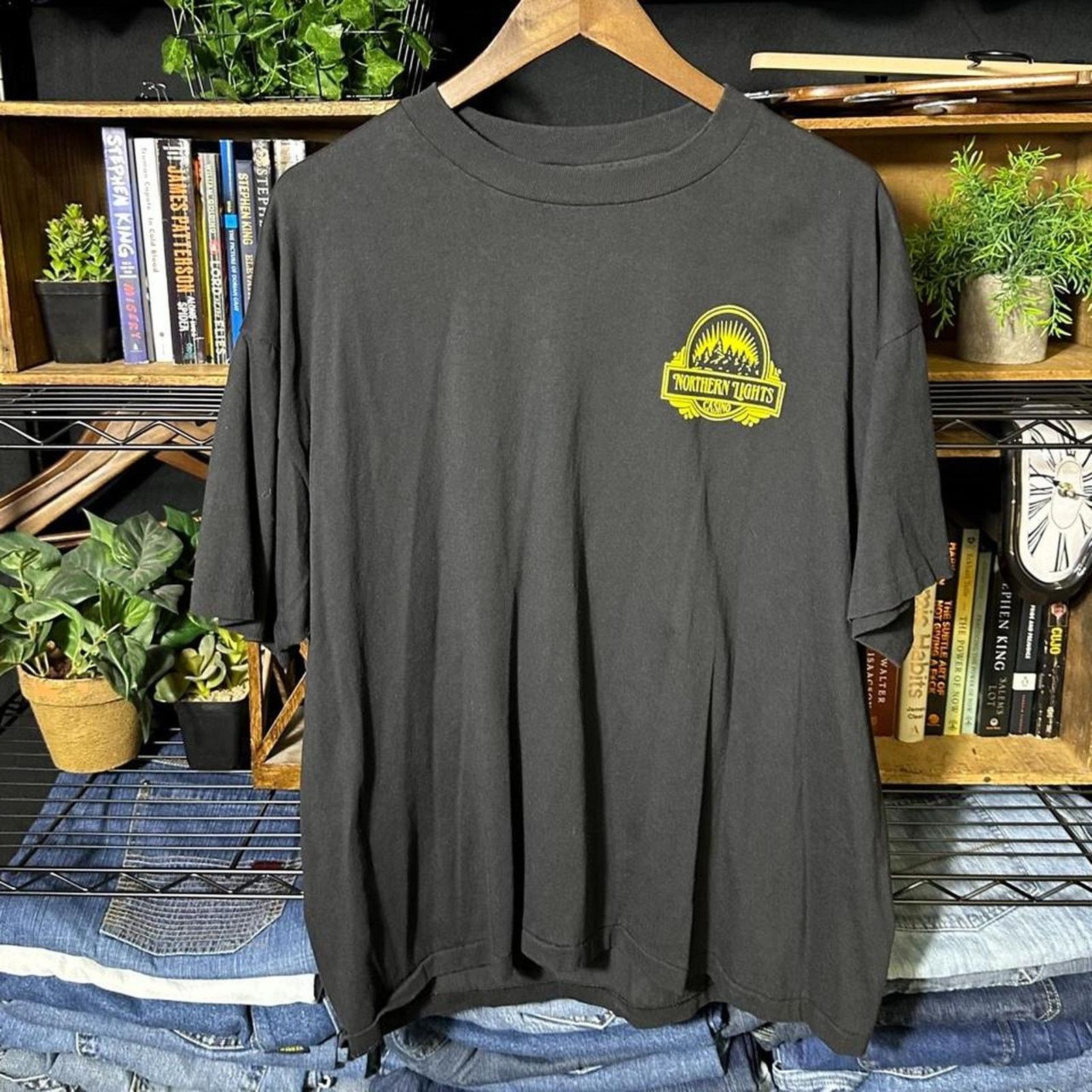 Hanes Vintage 90s Single Stitch Royal Flush Poker Tee Men XL Shirt Size US XL / EU 56 / 4 - 2 Thumbnail