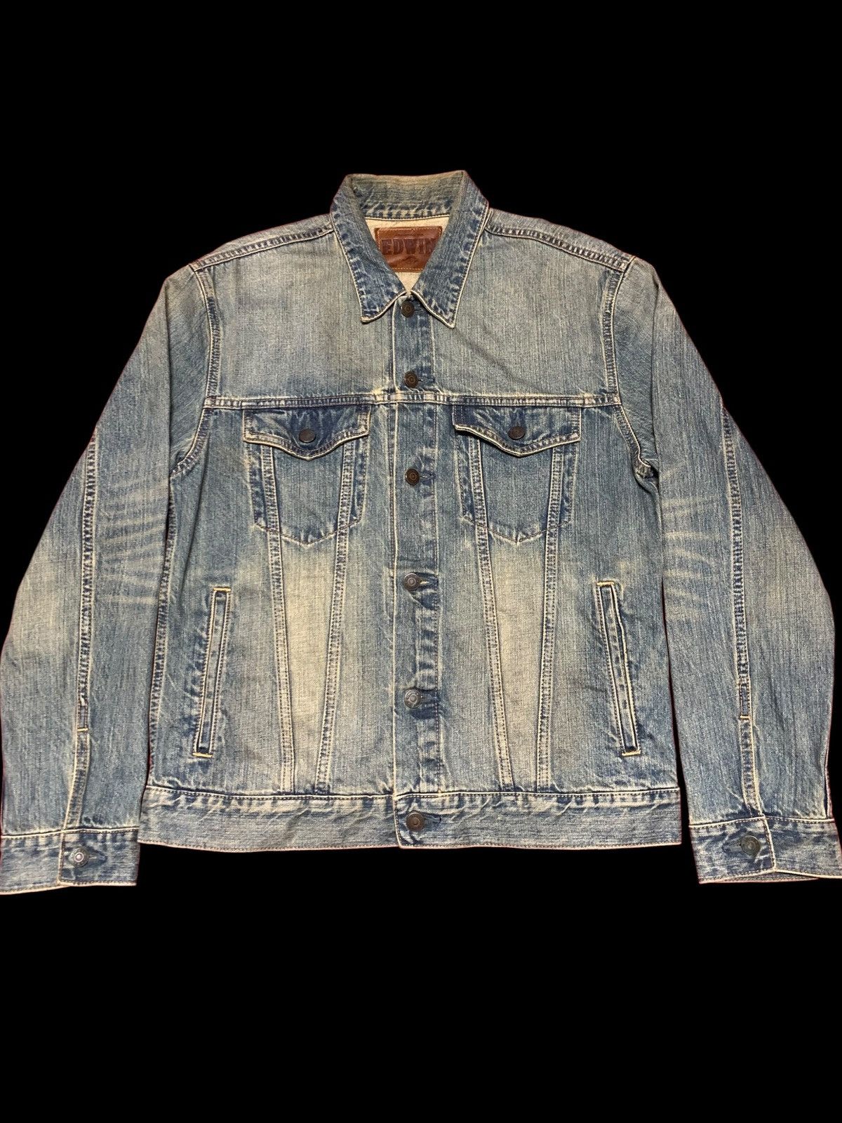 Edwin Vintage EDWIN Japanese Denim International Basic jacket Size US L / EU 52-54 / 3 - 2 Thumbnail