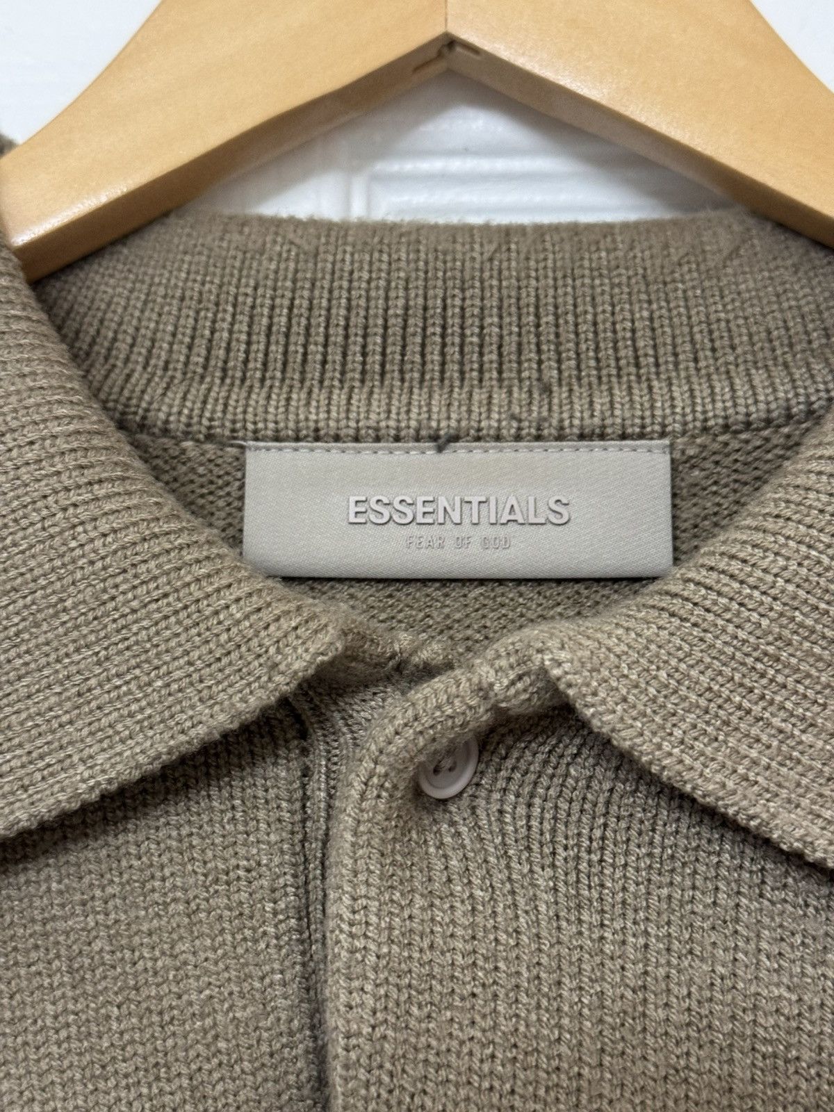Essentials FW22 Fear of God Essentials Polyester Tan Polo Knit Beige Size US S / EU 44-46 / 1 - 3 Thumbnail