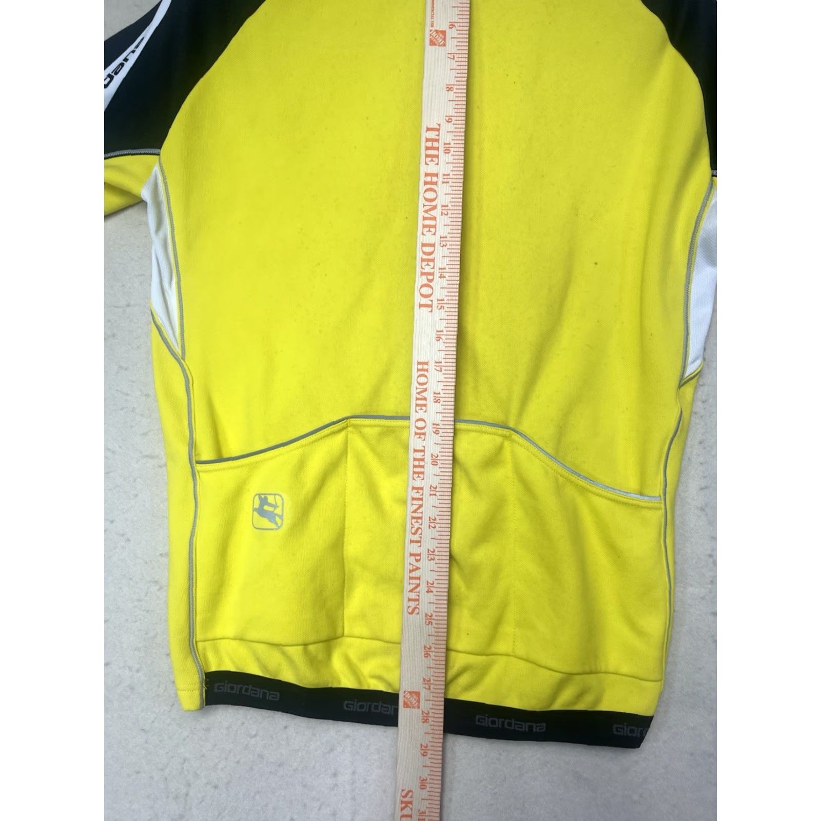 Vintage Giordana Jacket Unisex Adults Zip Up Windbreaker Yellow XL Italy Size XL / US 12-14 / IT 48-50 - 4 Thumbnail