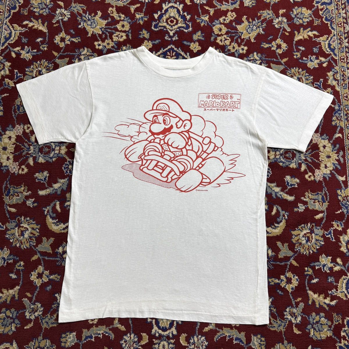 Nintendo Vintage 1992 Super Mario Kart video game Promo tee 90s Size US M / EU 48-50 / 2 - 4 Thumbnail