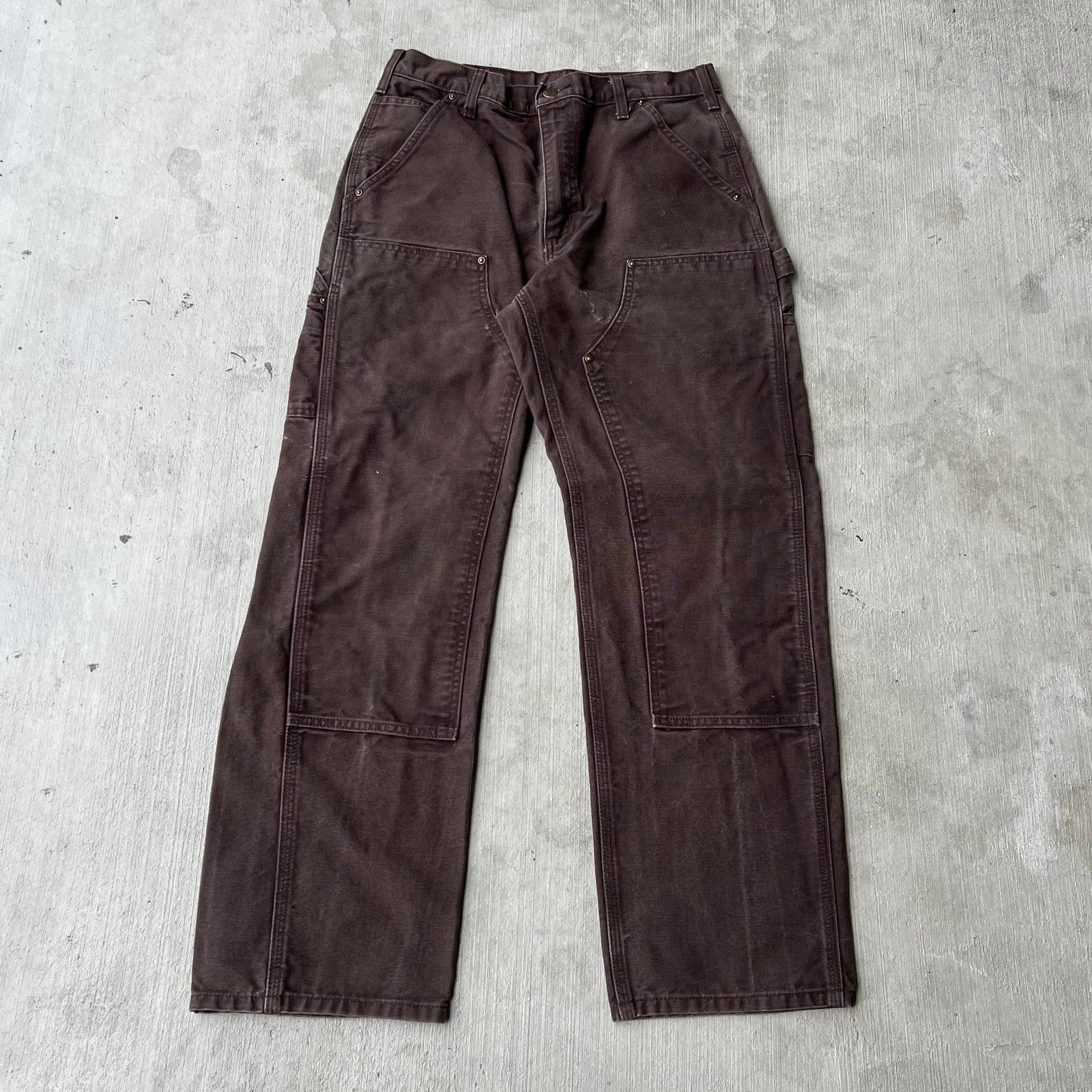 Carhartt × Vintage Carhartt brown double knee work wear carpenter pants Size US 31 - 1 Thumbnail