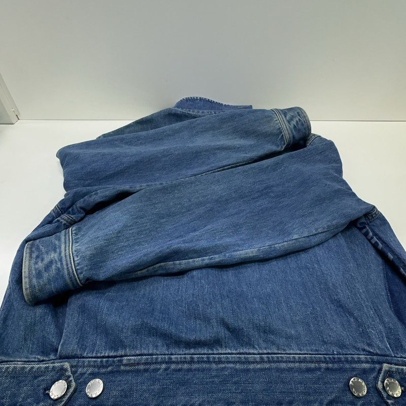 Prada Logo Zip Long Sleeve Denim Jacket