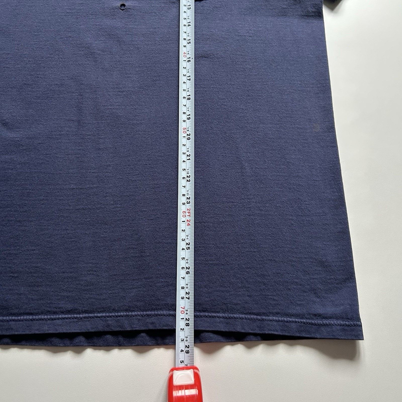 Jerzees Vintage 90s Navy Blue Blank Faded Pocket T Shirt Medium Rare Size US M / EU 48-50 / 2 - 7 Thumbnail