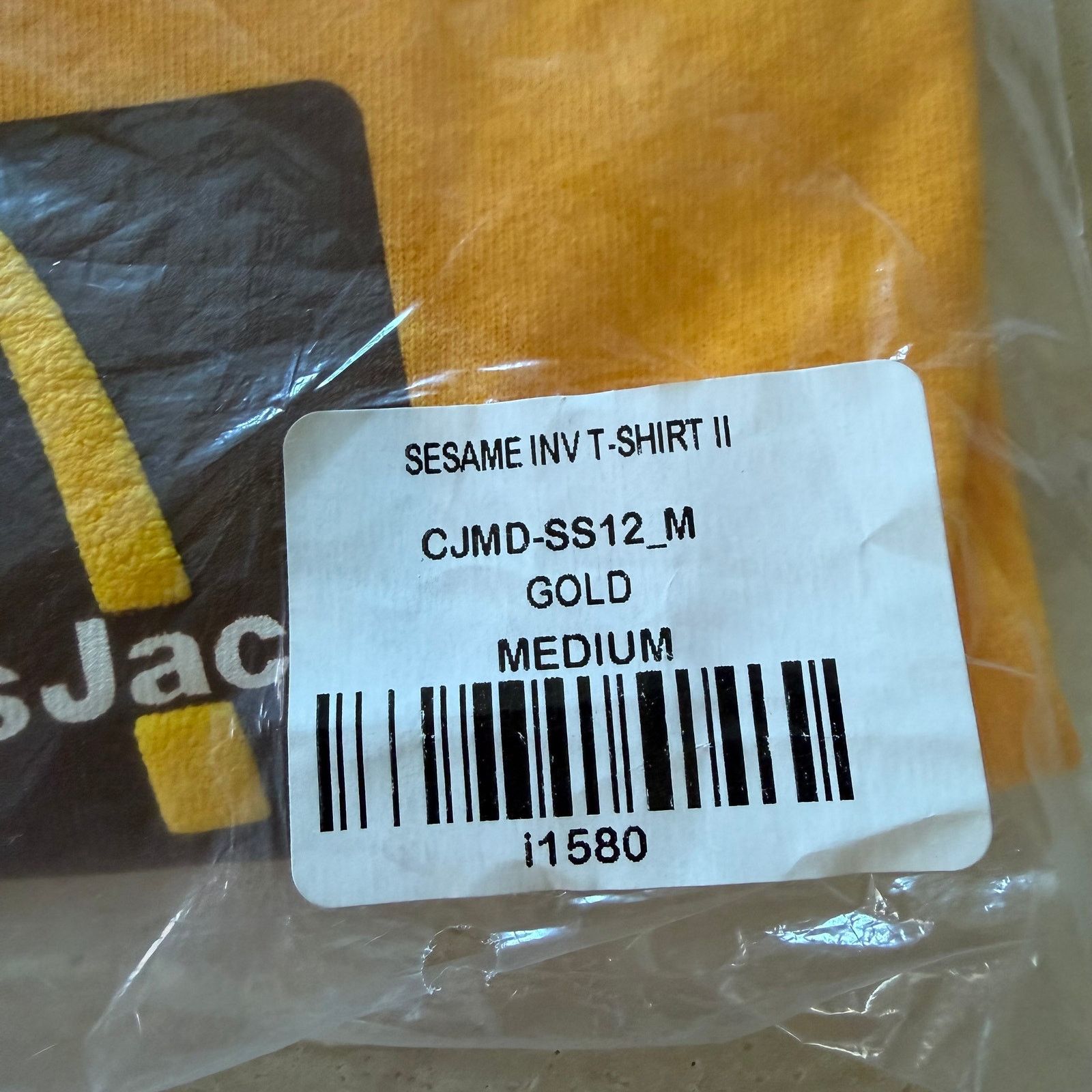 Travis Scott Cactus Jack x McDonald's Sesame Inv II T-Shirt Gold Size M Size US M / EU 48-50 / 2 - 4 Thumbnail