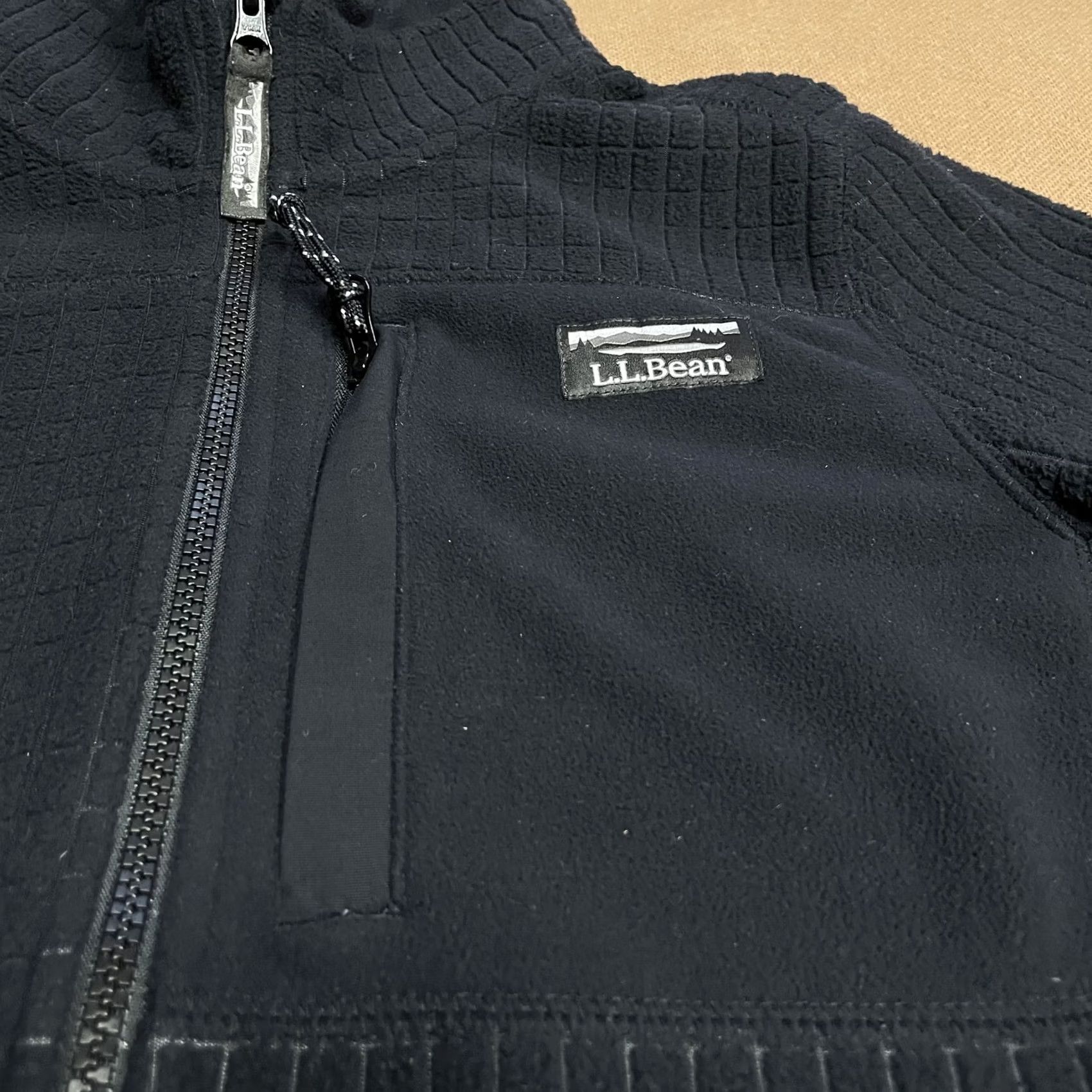 Vintage LL Bean Jacket Womens Medium Black Full Zip Grid Fleece Outdoor Hiking 508991 Size M / US 6-8 / IT 42-44 - 4 Thumbnail