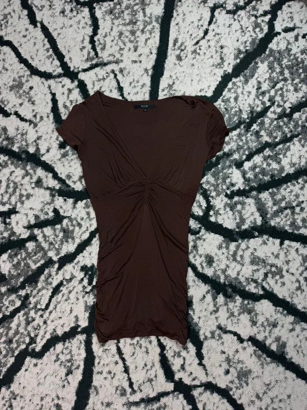Gucci Gucci brown L rayon blouse Size L / US 10 / IT 46 - 1 Thumbnail